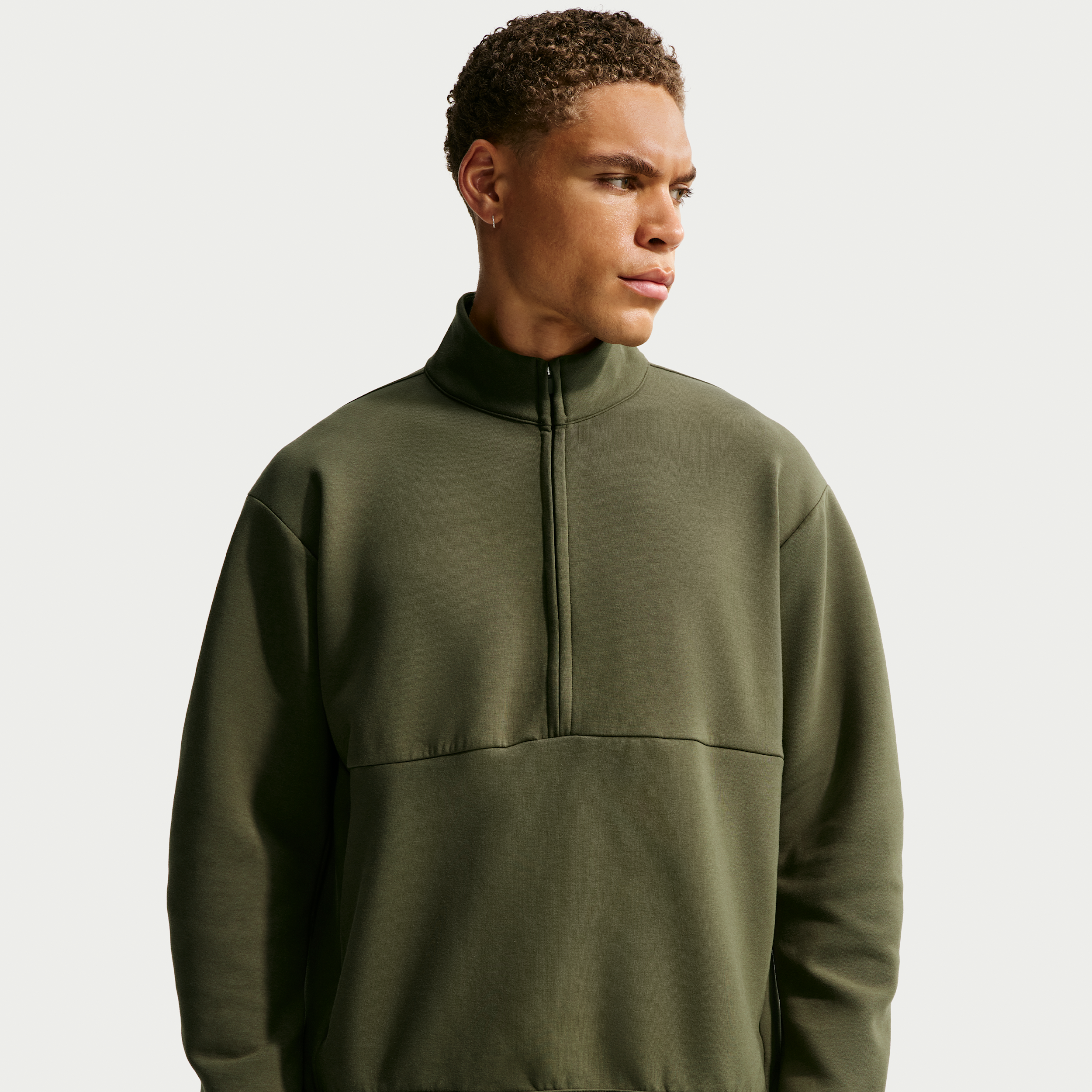 Nike Men's 24.7 ImpossiblySoft Dri-FIT 1/2-Zip Top in Green | HQ6953-325