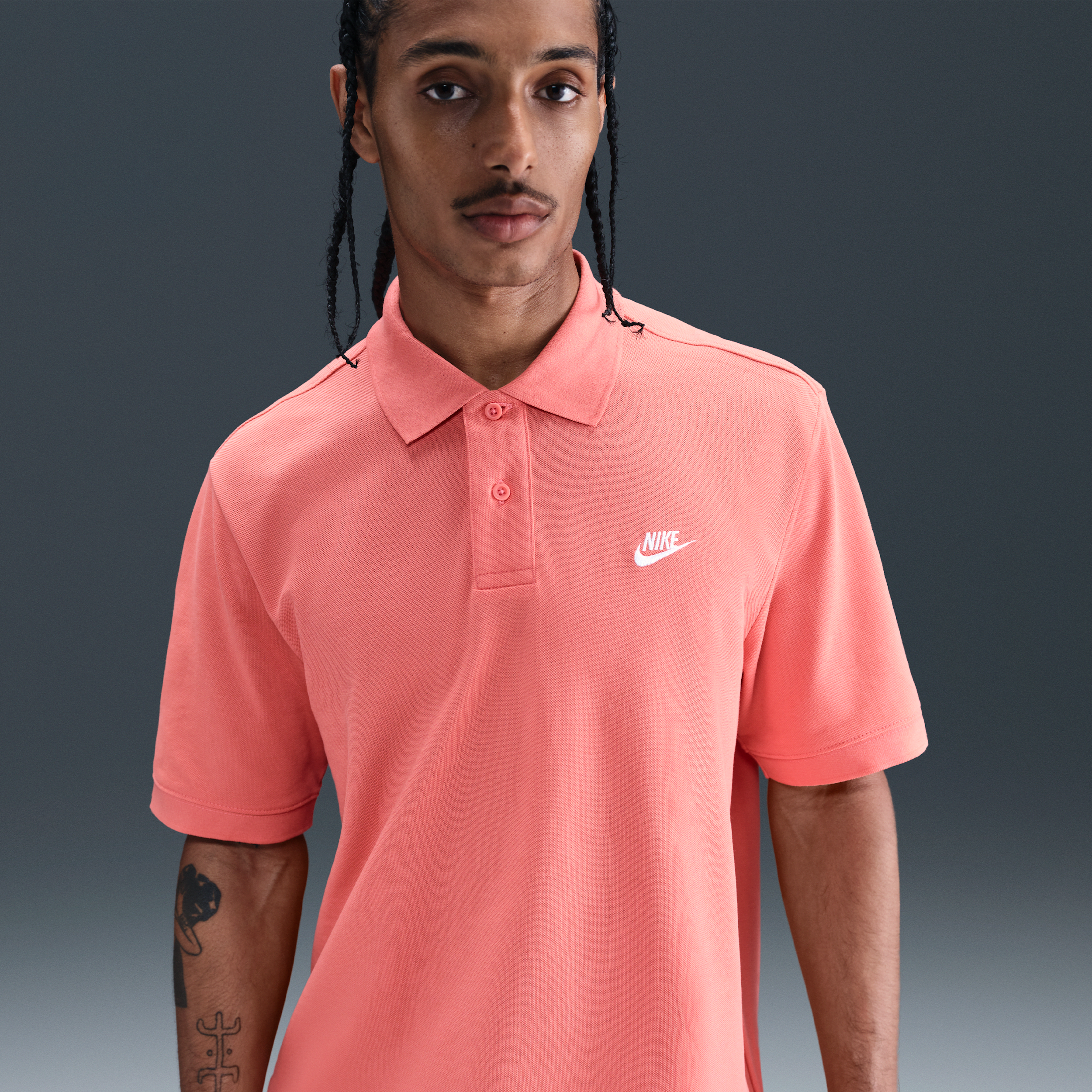 Nike Men's Club Short-sleeve Polo In Orange