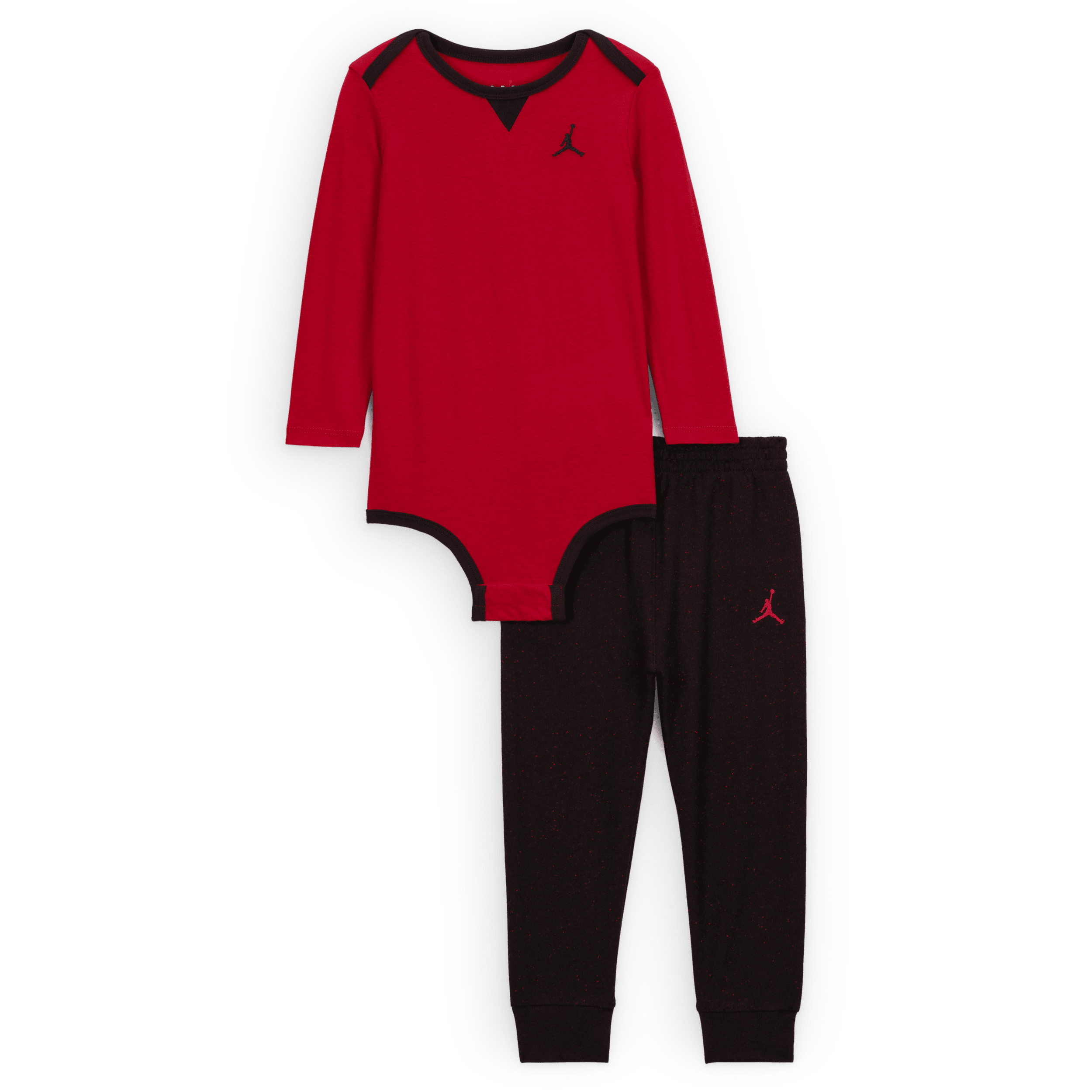 Jordan Baby 2-piece Rib Nep Bodysuit In Black