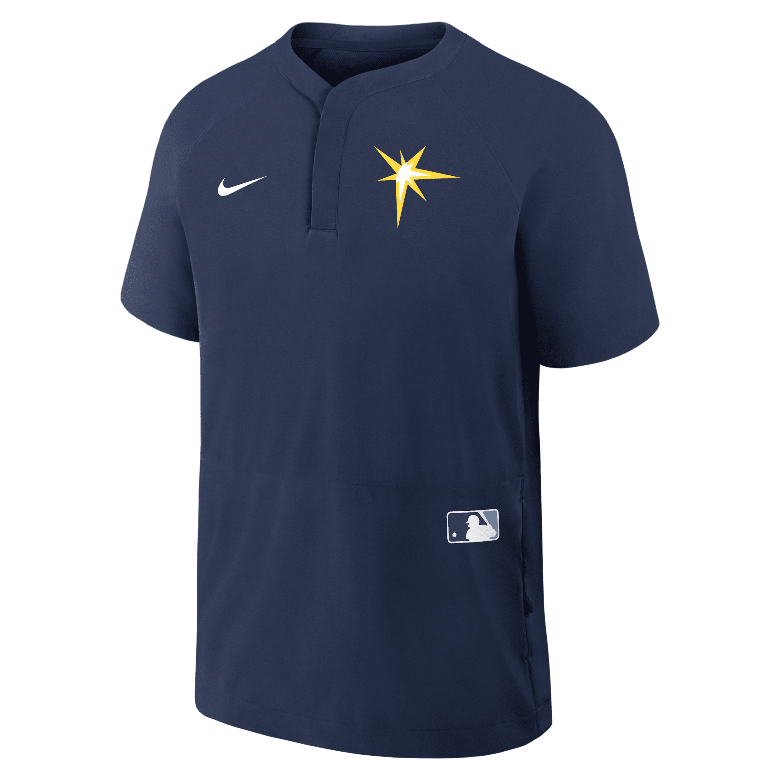 Nike Men's Navy Tampa Bay Rays Authentic Collection Raglan Short Sleeve Windshirt