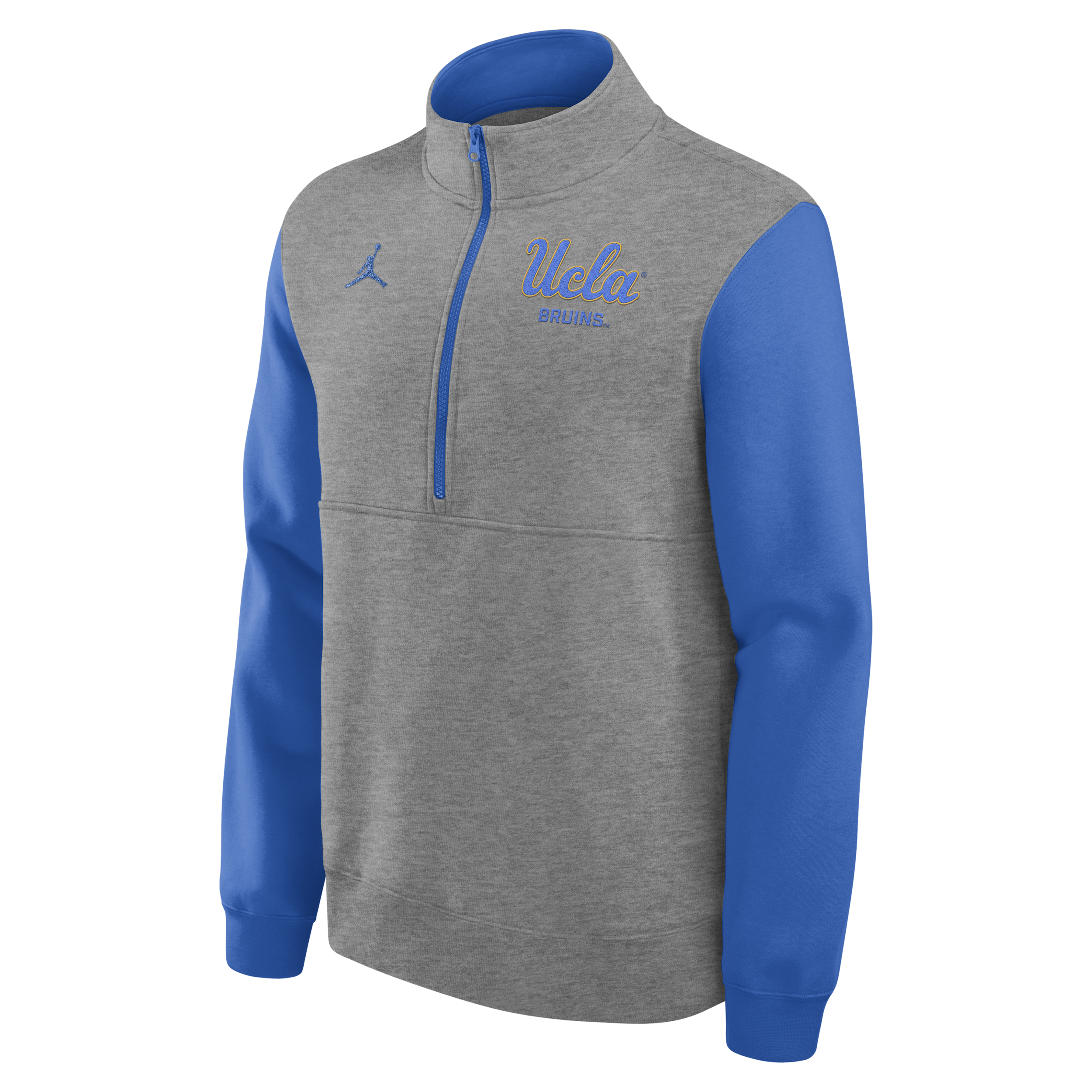 Jordan Men's Ucla Club  Brand College 1/2-zip Crew In Gray