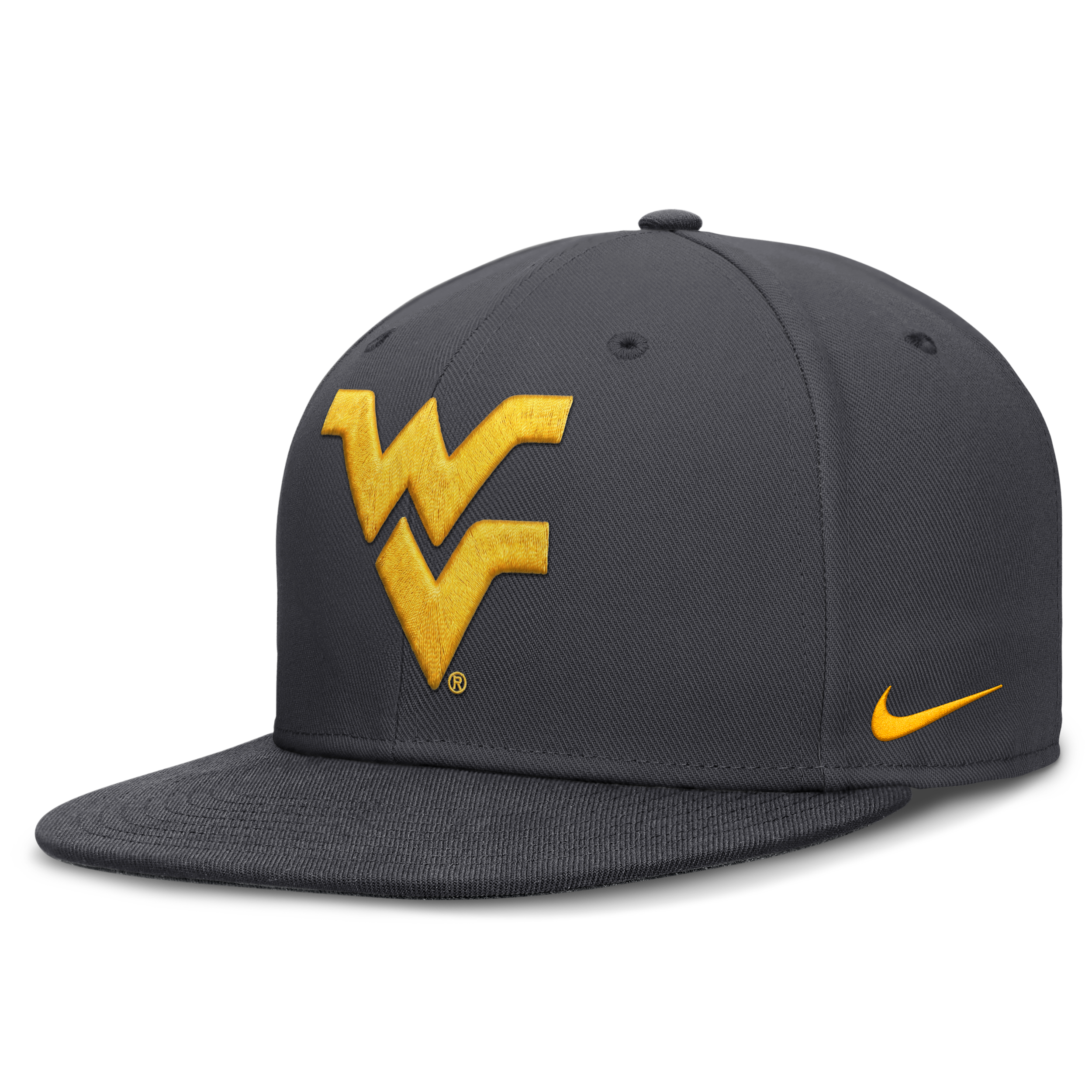 West Virginia Pro Nike Men's Dri-FIT College Fitted Hat in Grey | NC1106FWVN-RY6