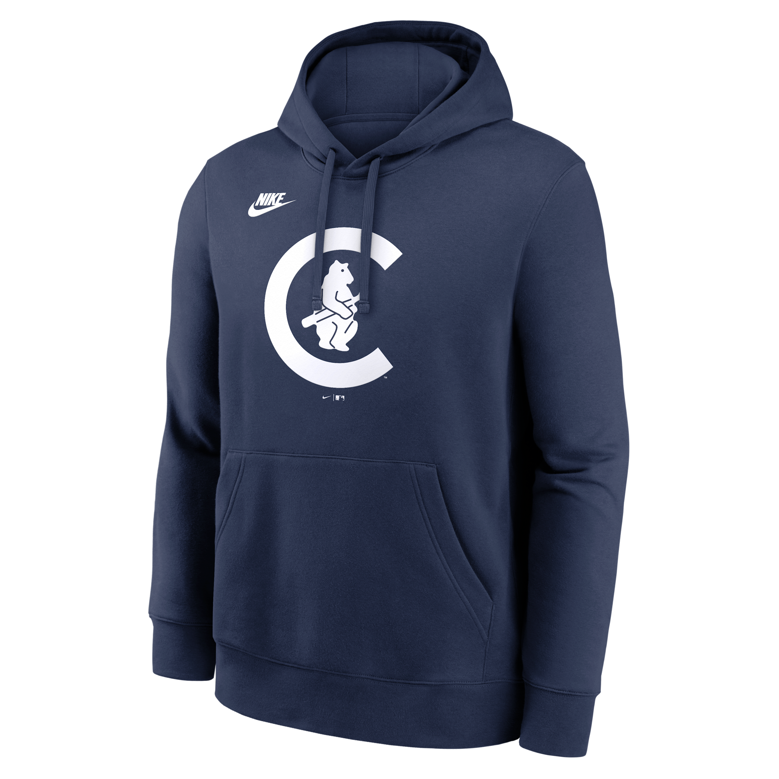Chicago Cubs Cooperstown Logo Club Nike Men's MLB Pullover Hoodie in Blue | NKDK44BC12-9N3
