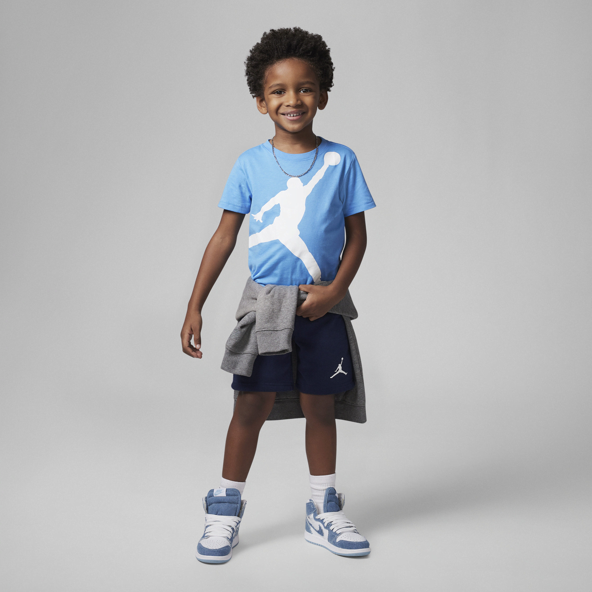 Jordan Little Kids' Jumbo Jumpman Shorts Set In Blue