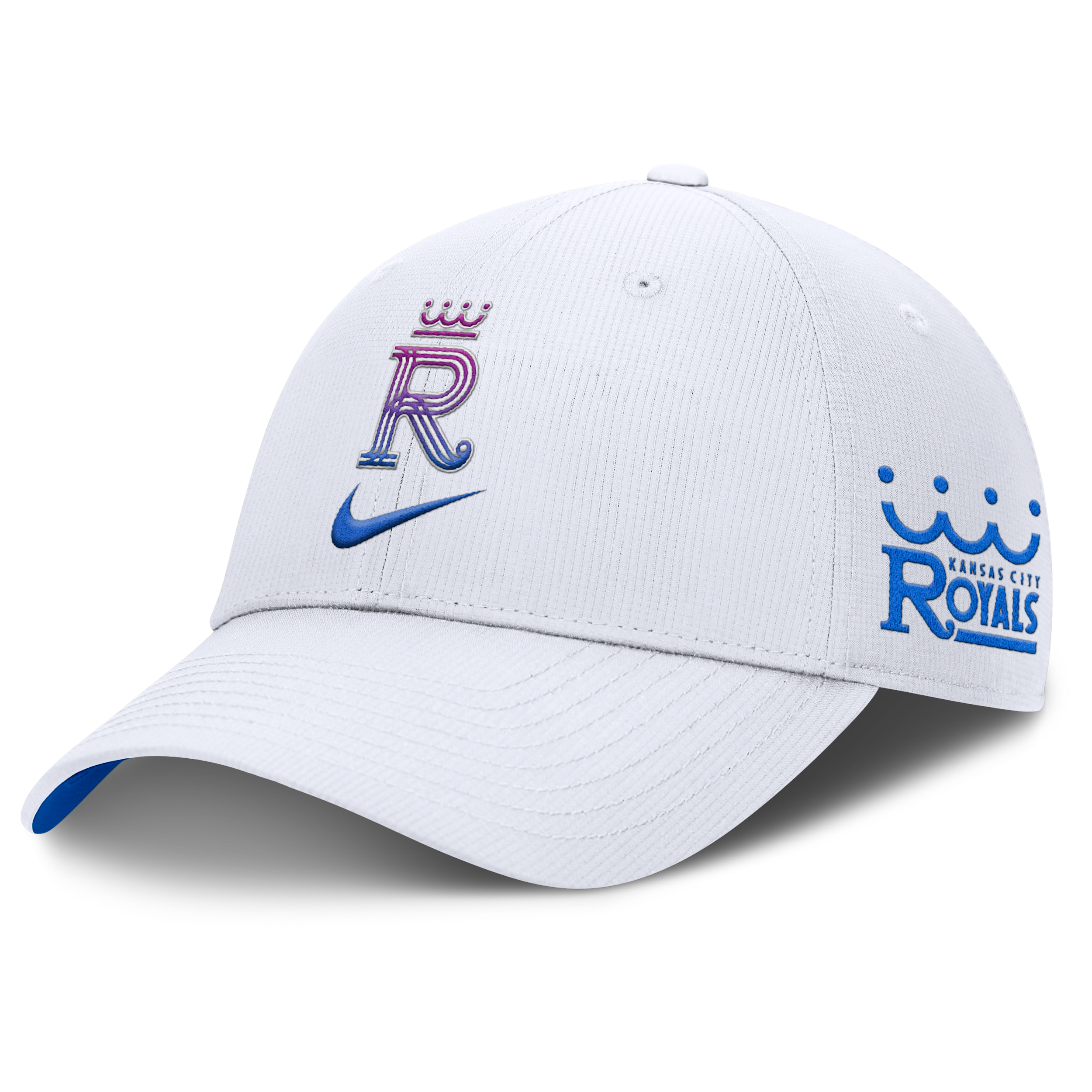 Kansas City Royals City Connect Club Nike Men's Dri-FIT MLB Adjustable Hat in White | NB020HOUROY-Z8F