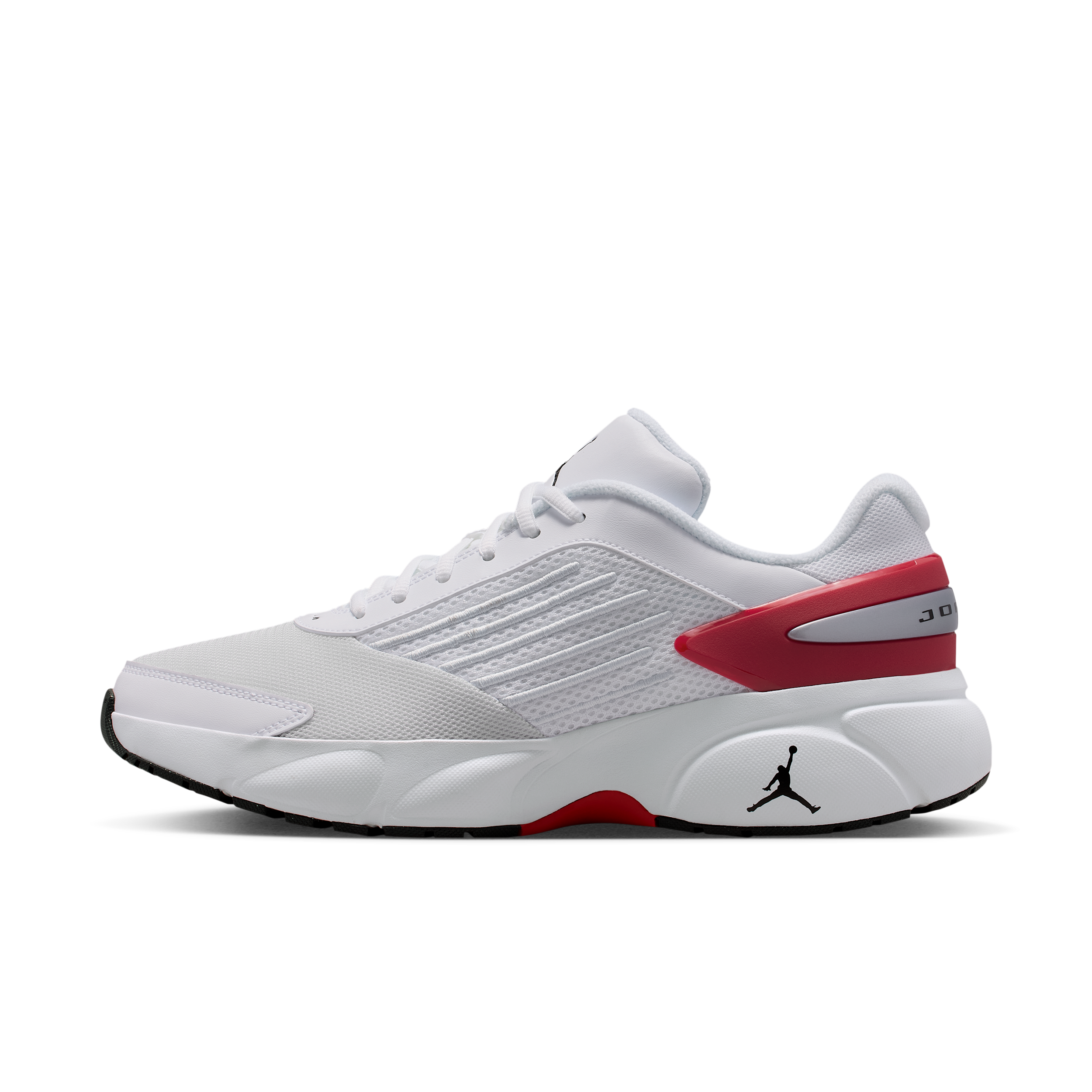 Jordan Trunner Flow Shoes, Men's, M14/W15.5, White/Fire Red