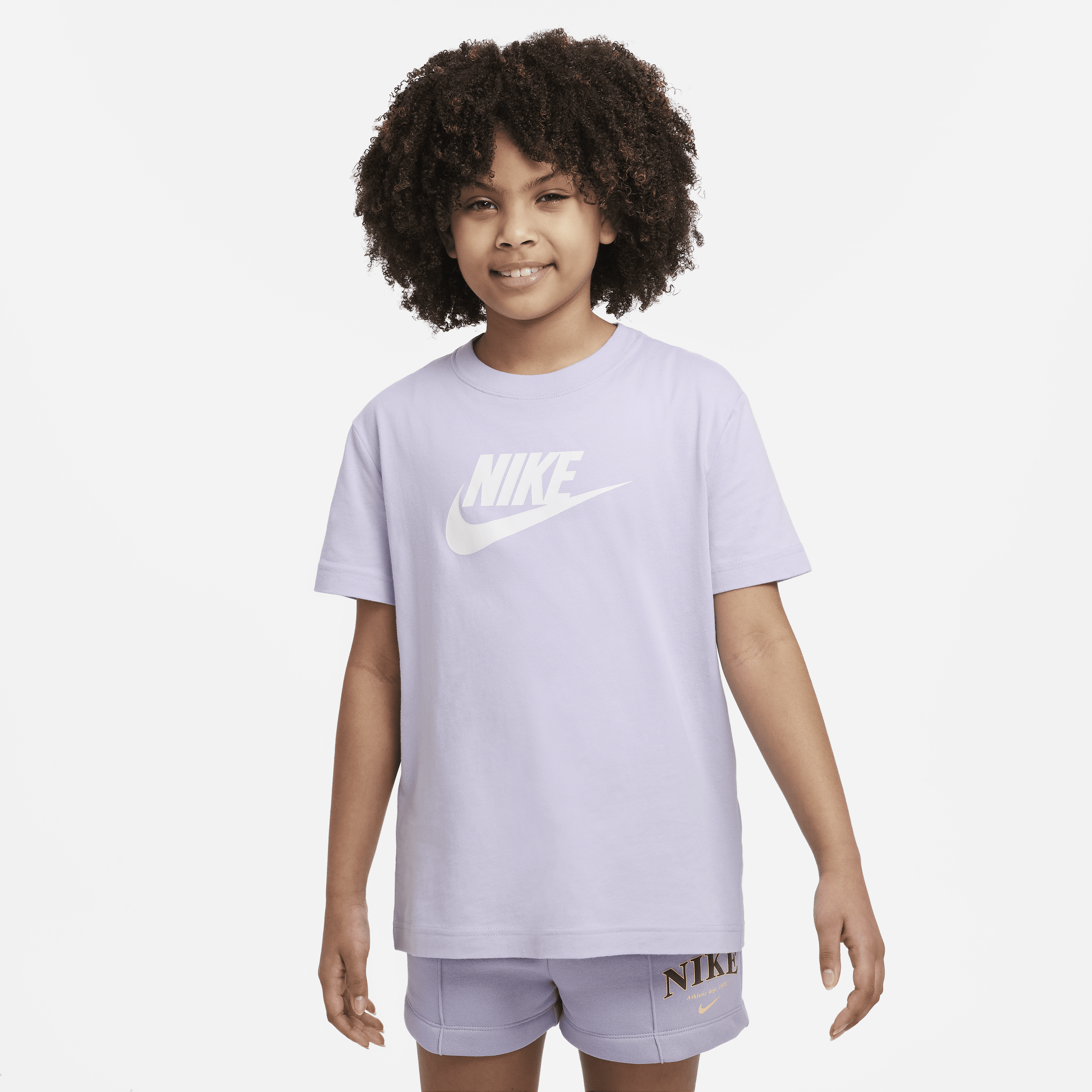 Nike Sportswear Big Kids' (girls') T-shirt In Purple