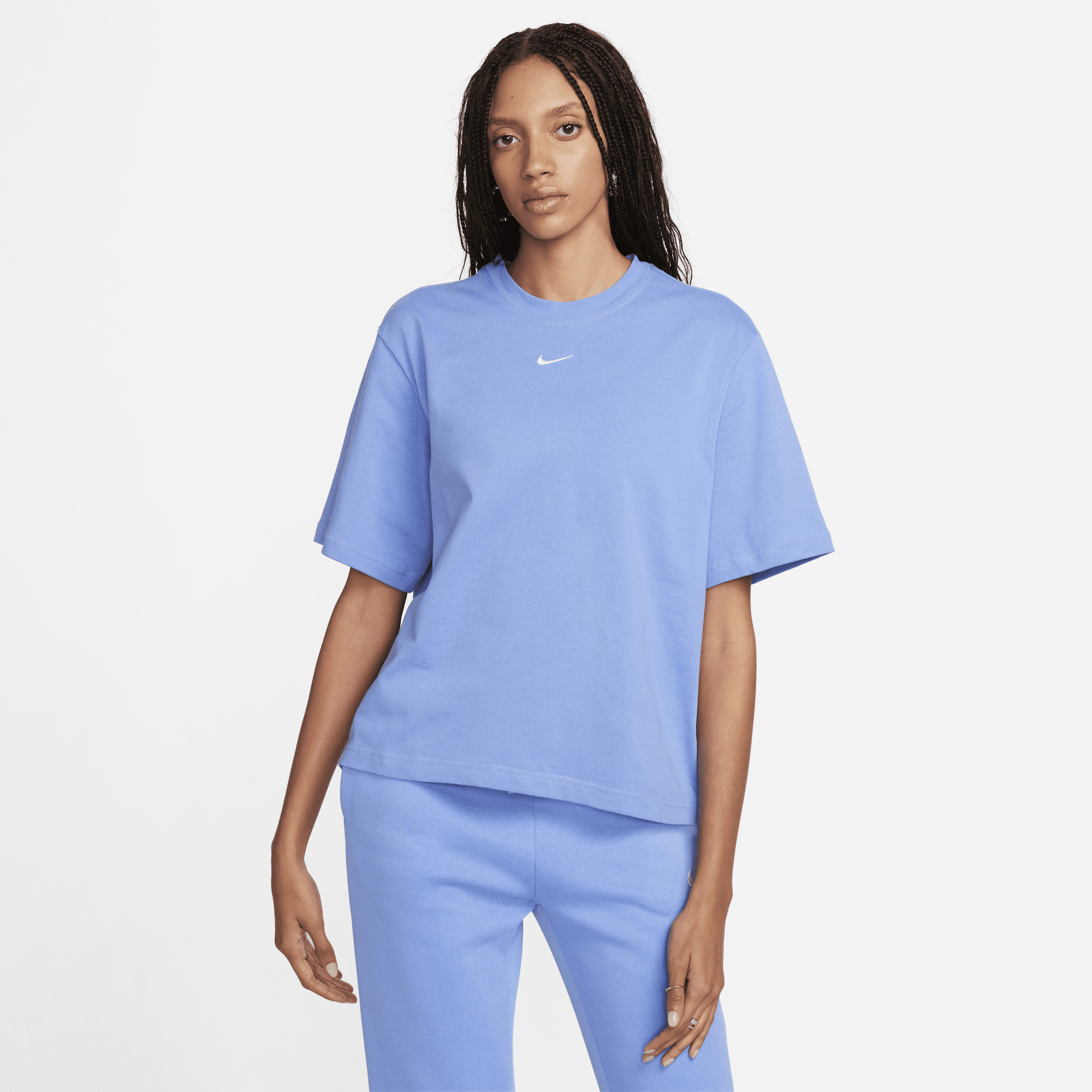 Nike Women's  Sportswear Essential Boxy T-shirt In Blue