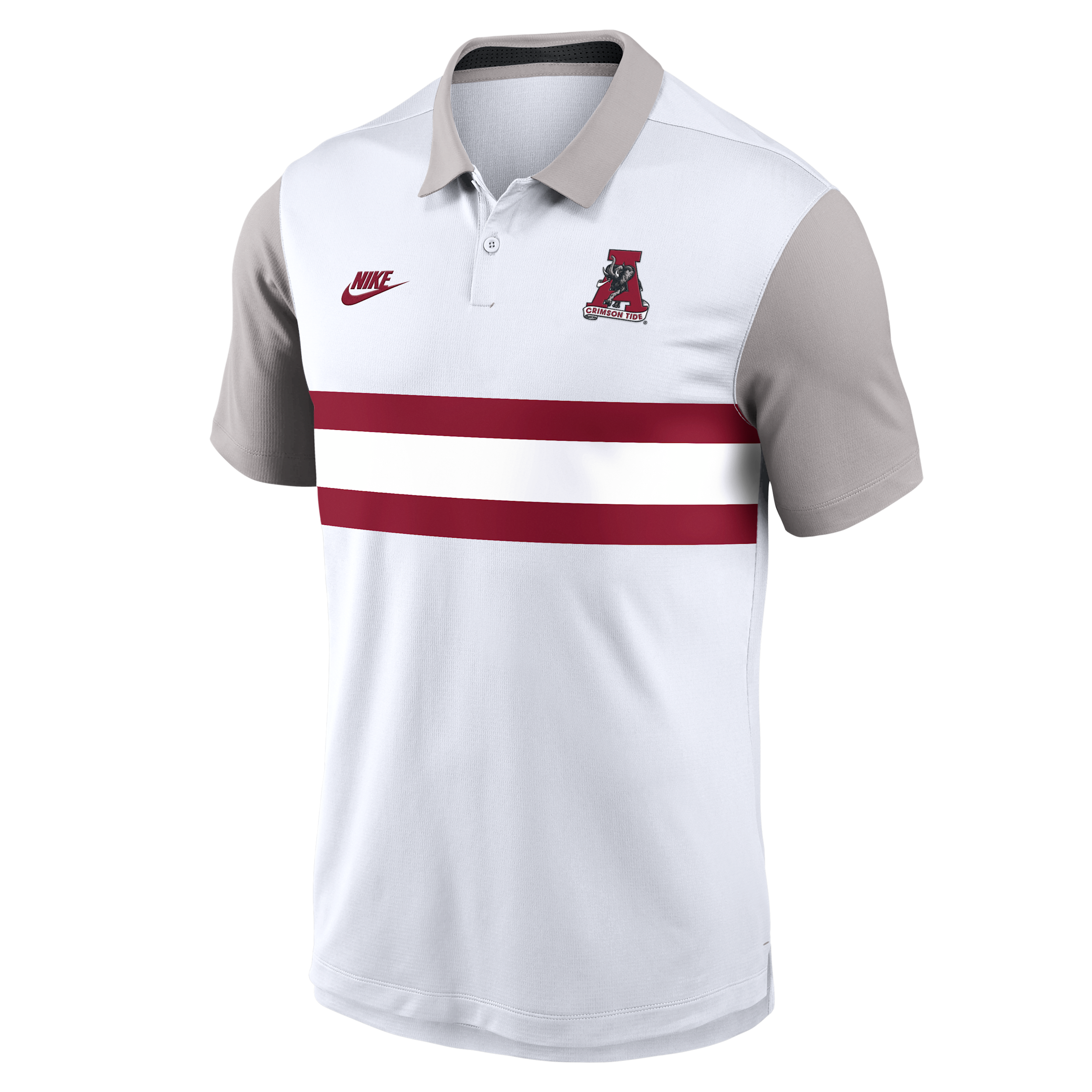 Nike Alabama Athletic Prep Vapor Legacy Logo  Men's Dri-fit College Polo In White