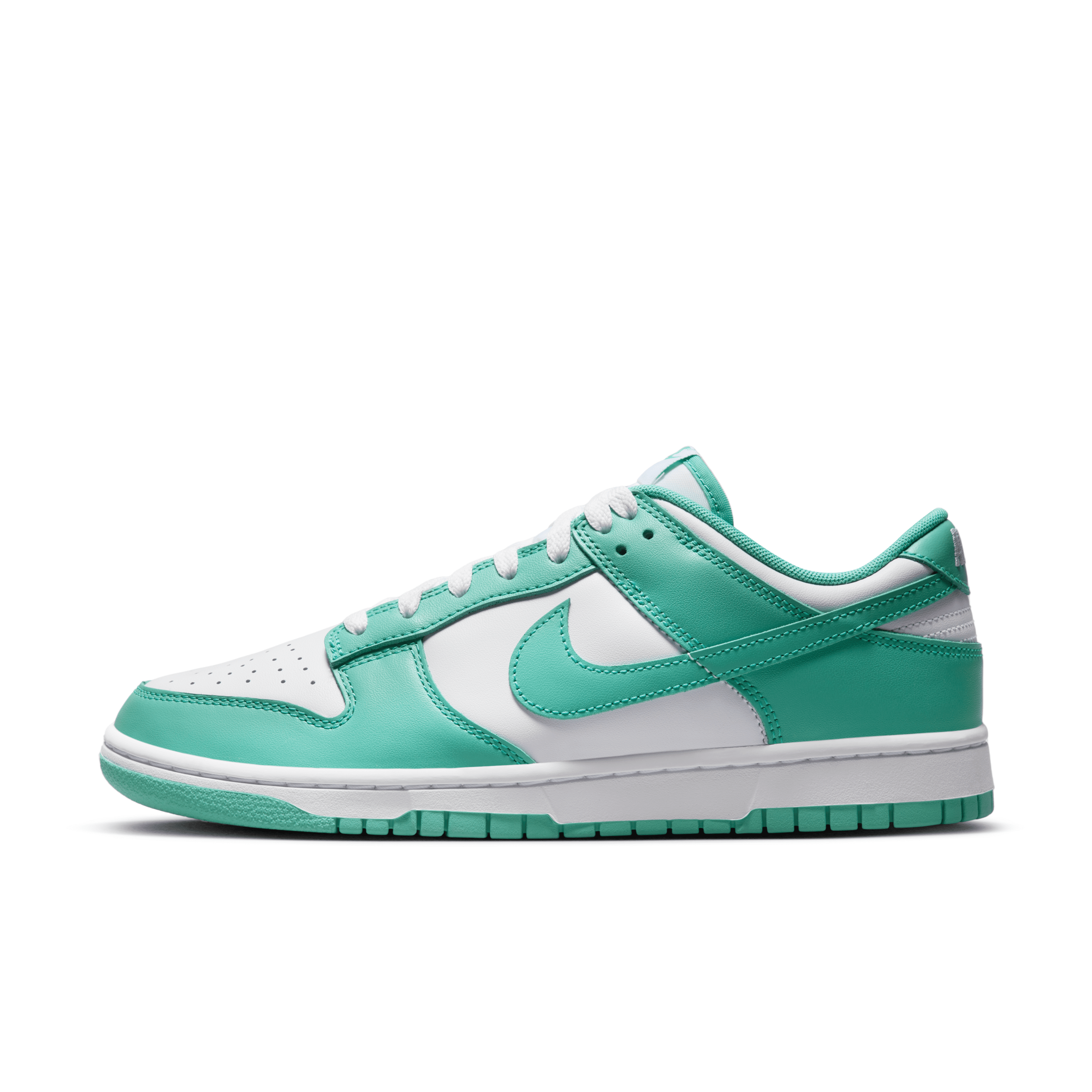 Nike Dunk Low Retro Sneakers In Green Leather In Multi