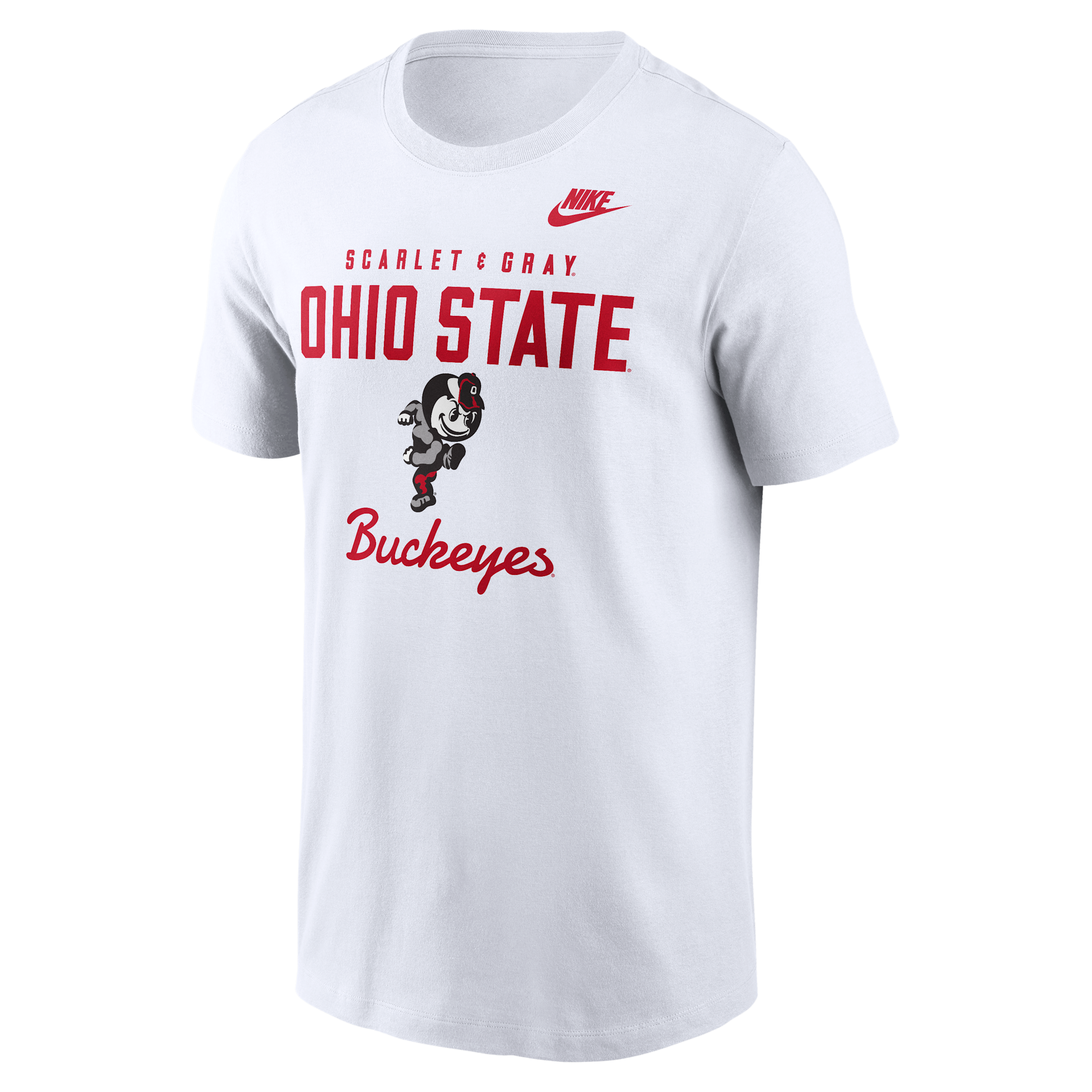 Ohio State Legacy Stacked Est Nike Men's College T-Shirt in White | N19910AOBV-AZ2