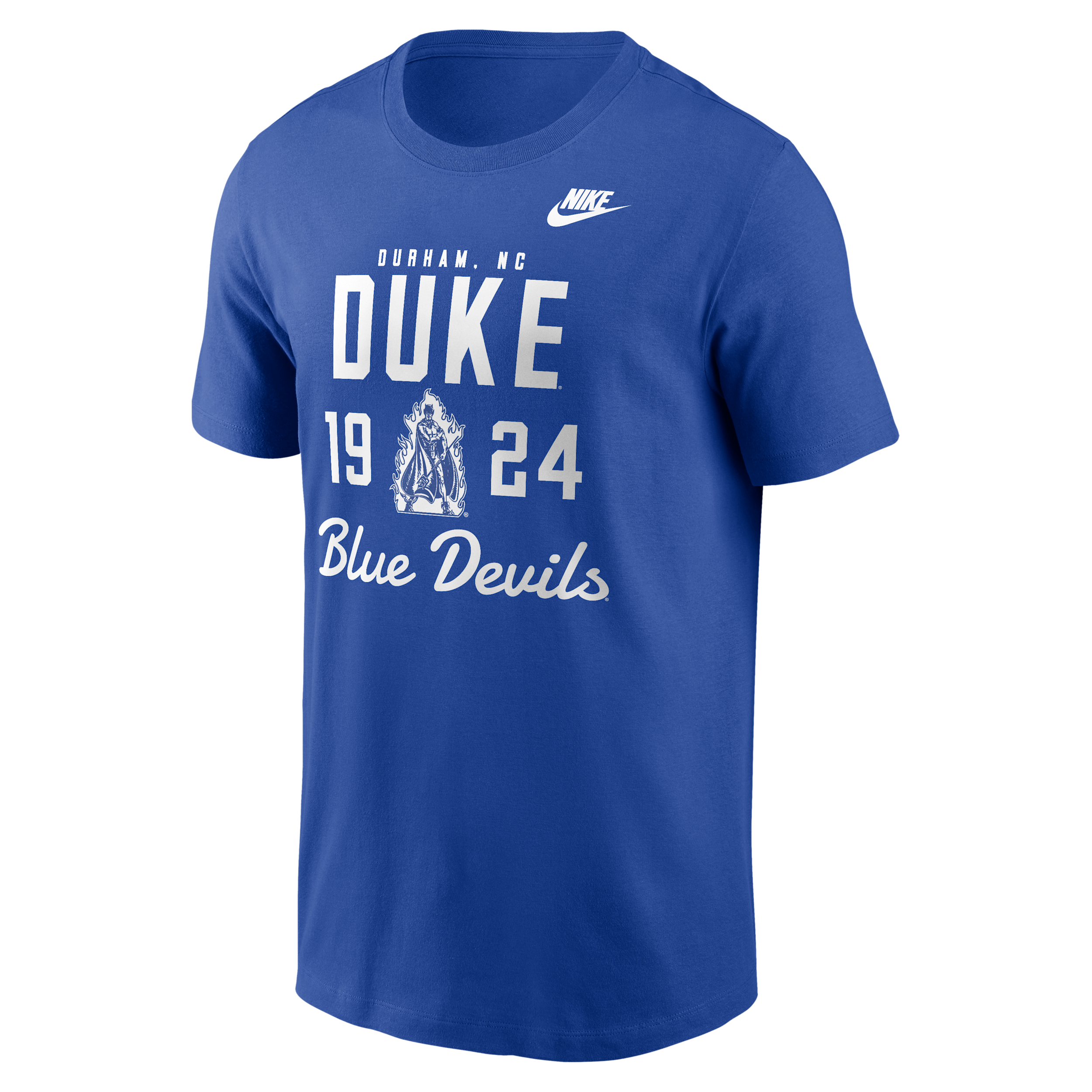 Nike Men's Royal Duke Blue Devils Legacy Stacked Established T-Shirt - Royal