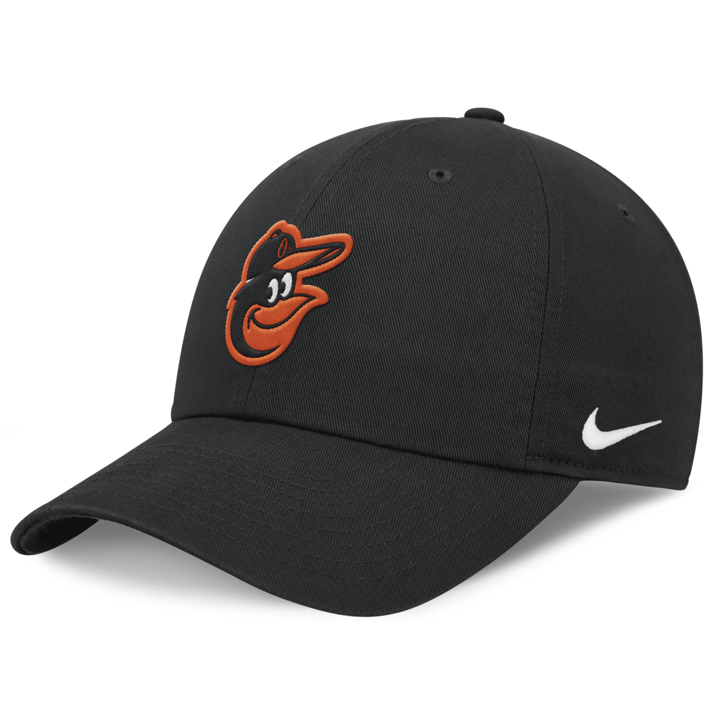 Nike Black Baltimore Orioles Evergreen Club Adjustable Hat In Black