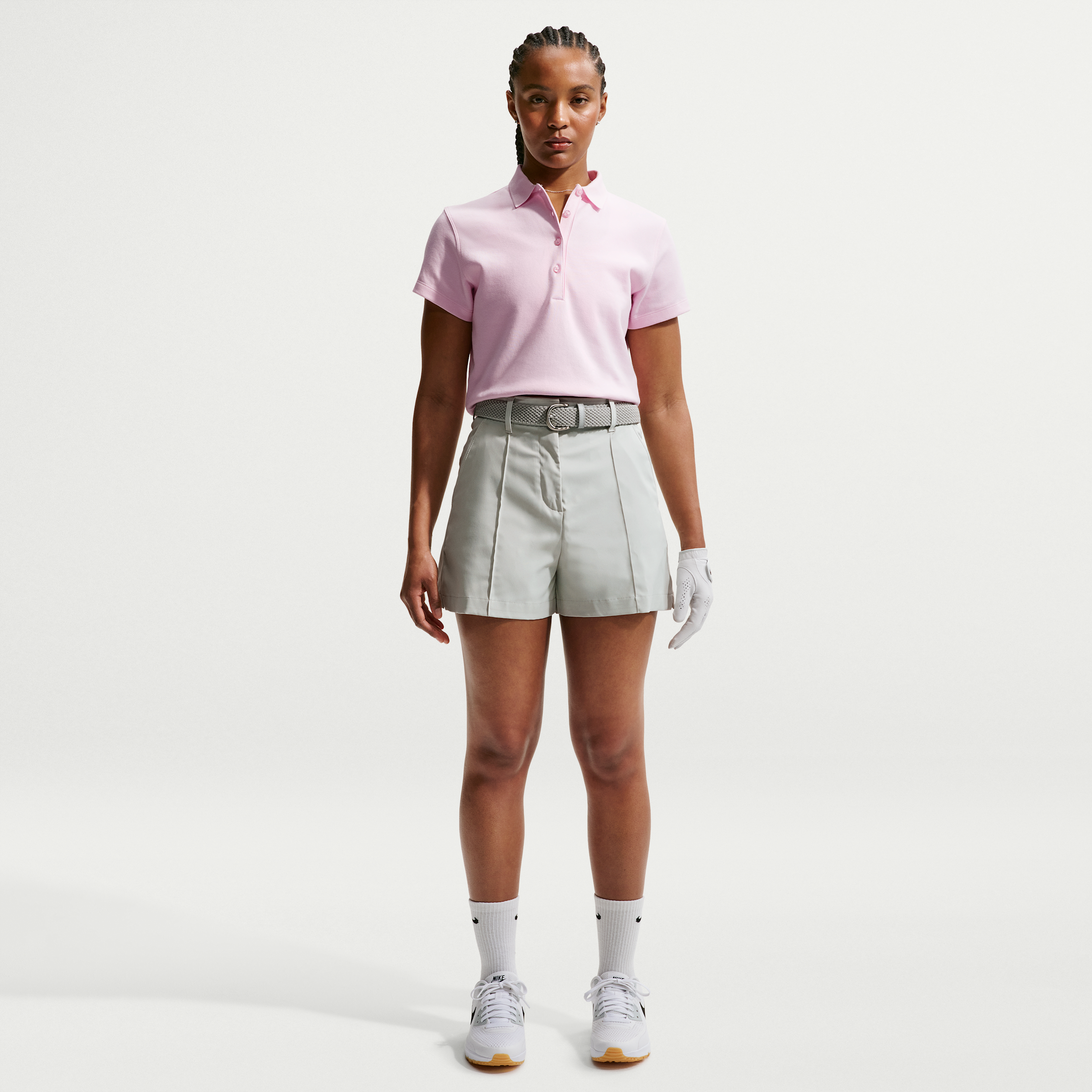 Nike Women's 5" Golf Club Dri-FIT Golf Short, Size 2, Light Silver Gray