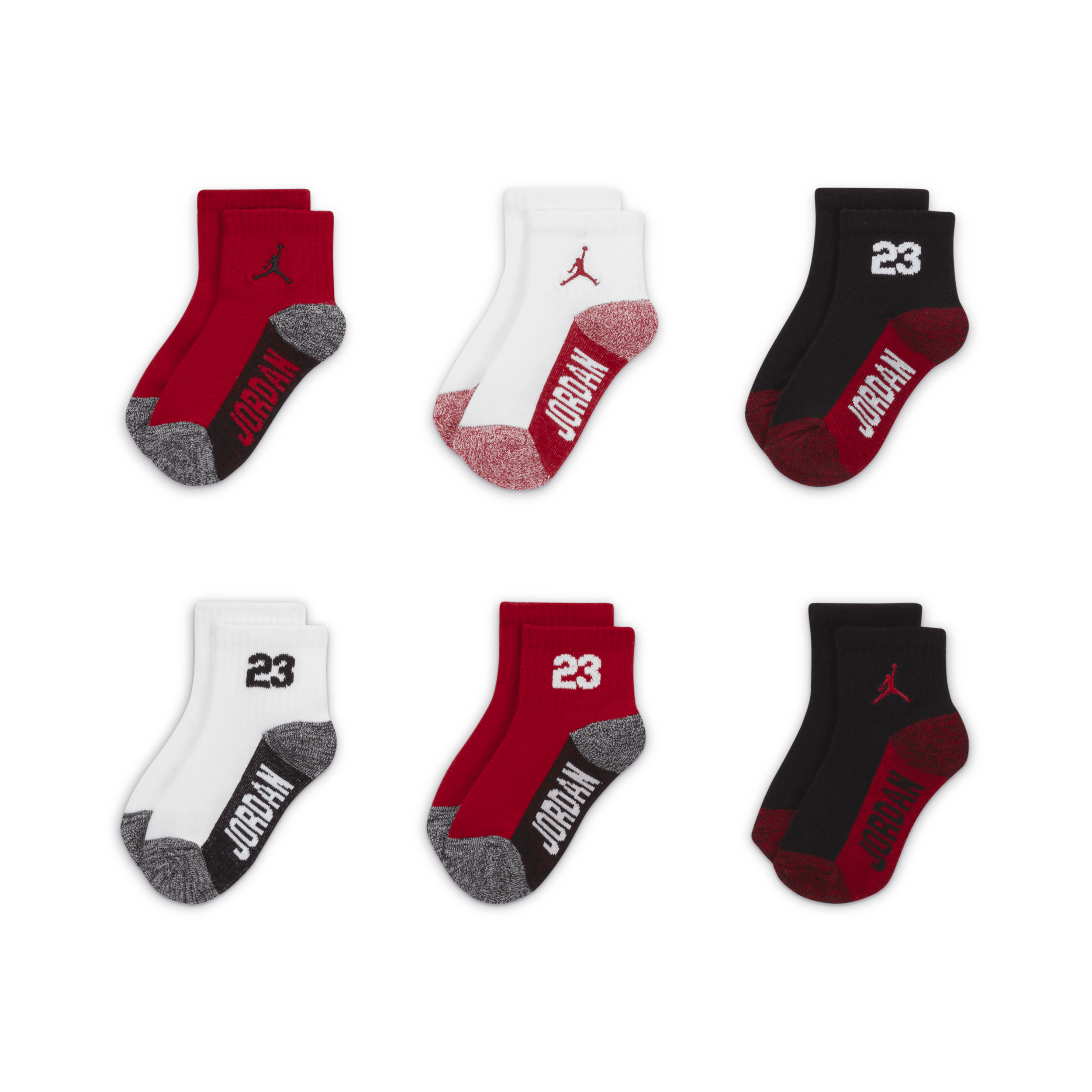 Jordan Jumpman Baby (0-6m) Socks (6-pairs) In Red