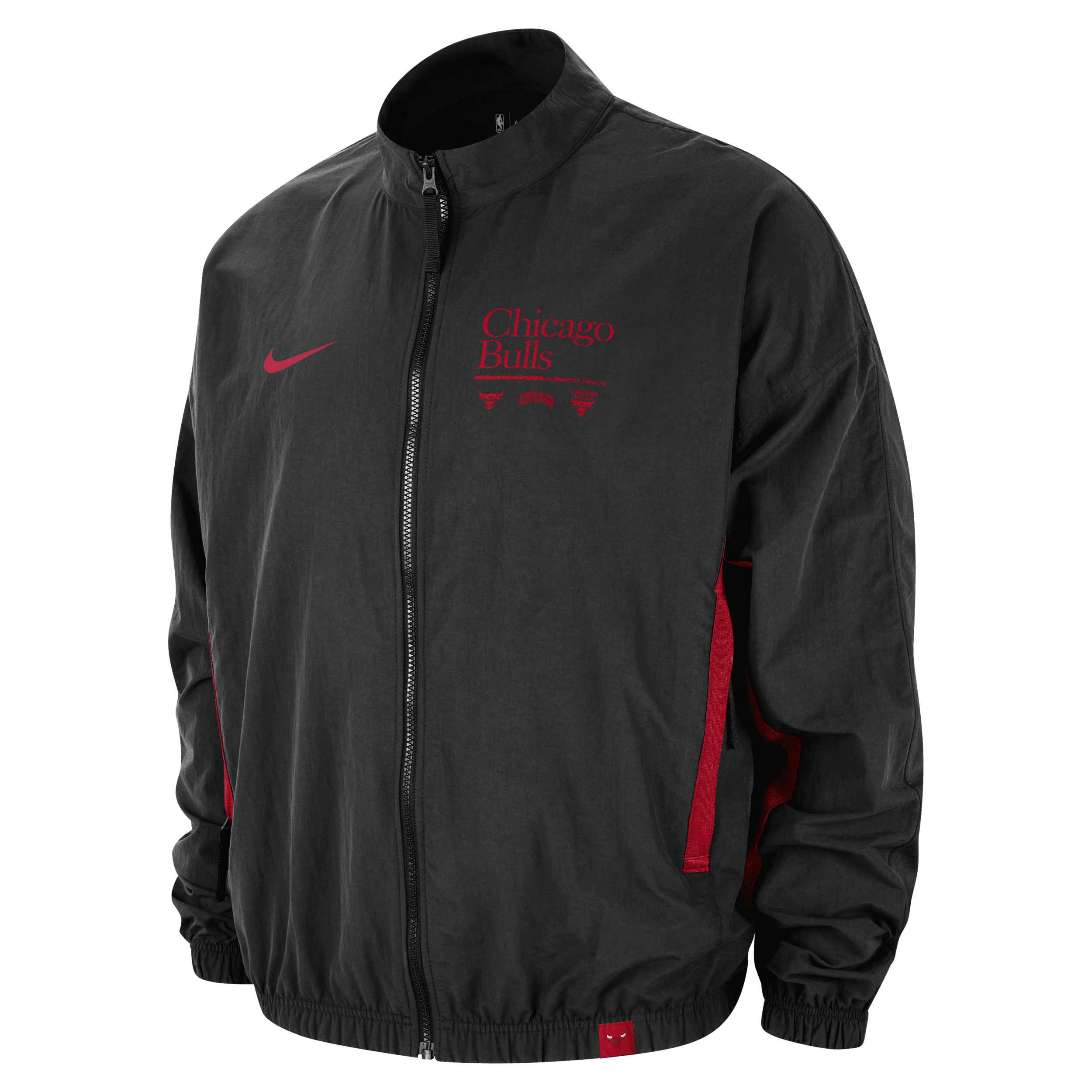 Shop Nike Chicago Bulls Dna Courtside  Men's Nba Woven Graphic Jacket In Black