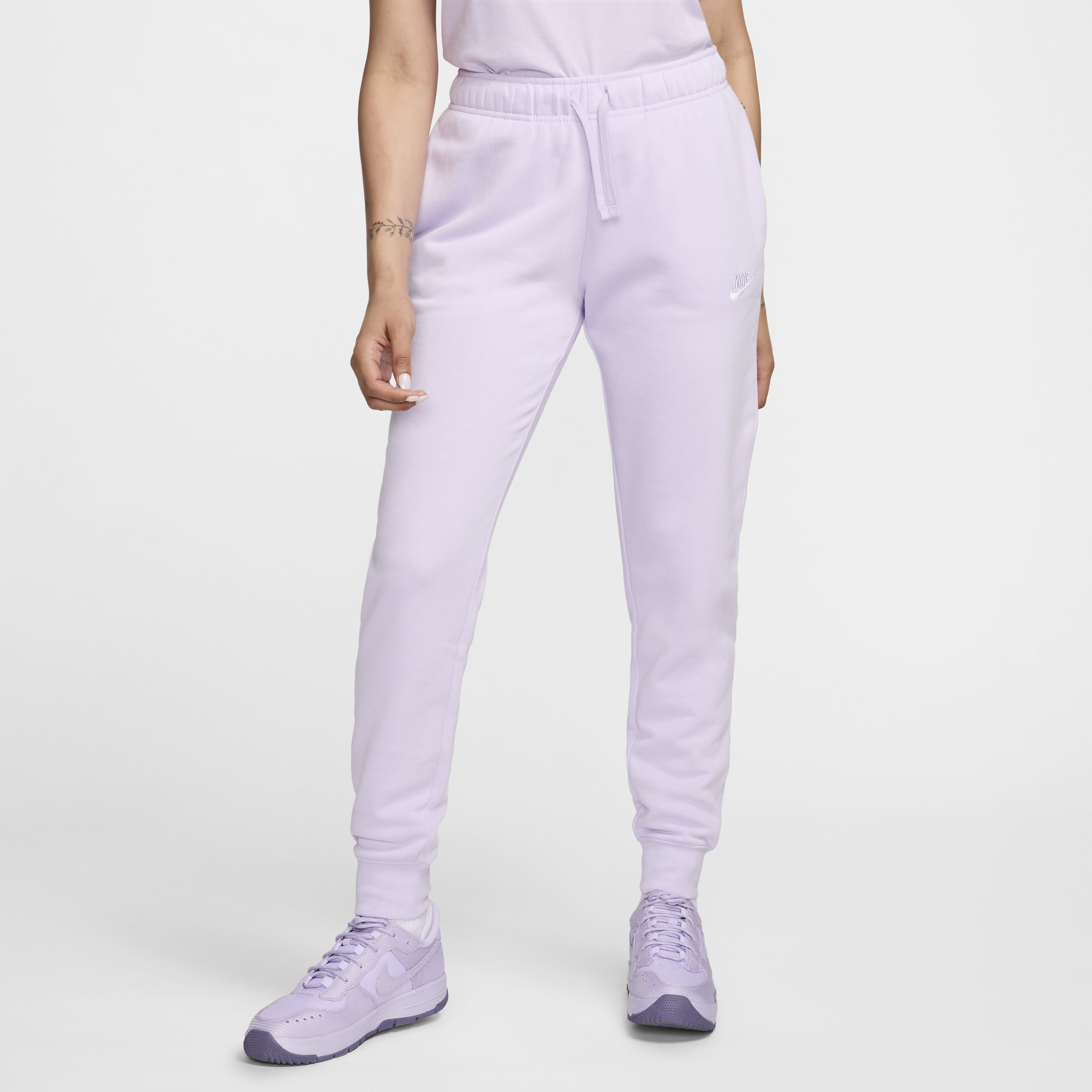 Shop Nike Women's  Sportswear Club Fleece Mid-rise Jogger Pants In Purple