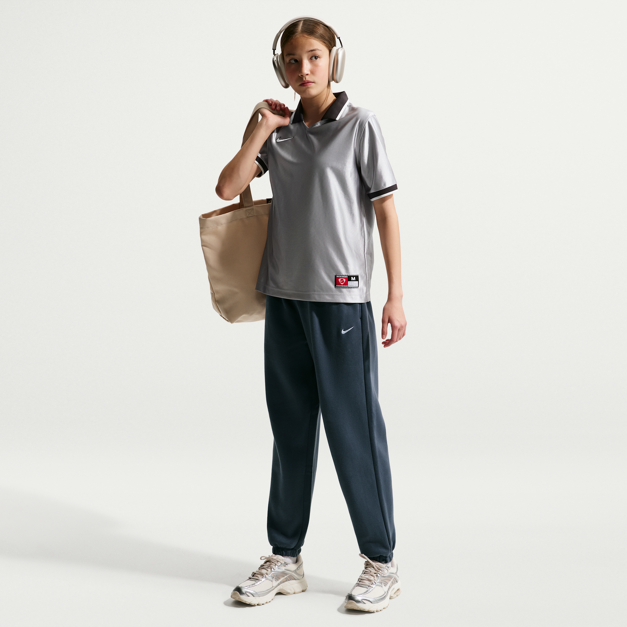 Women's Nike Sportswear Studio Fleece Girls' Loose Pants in Blue | IM4905-437