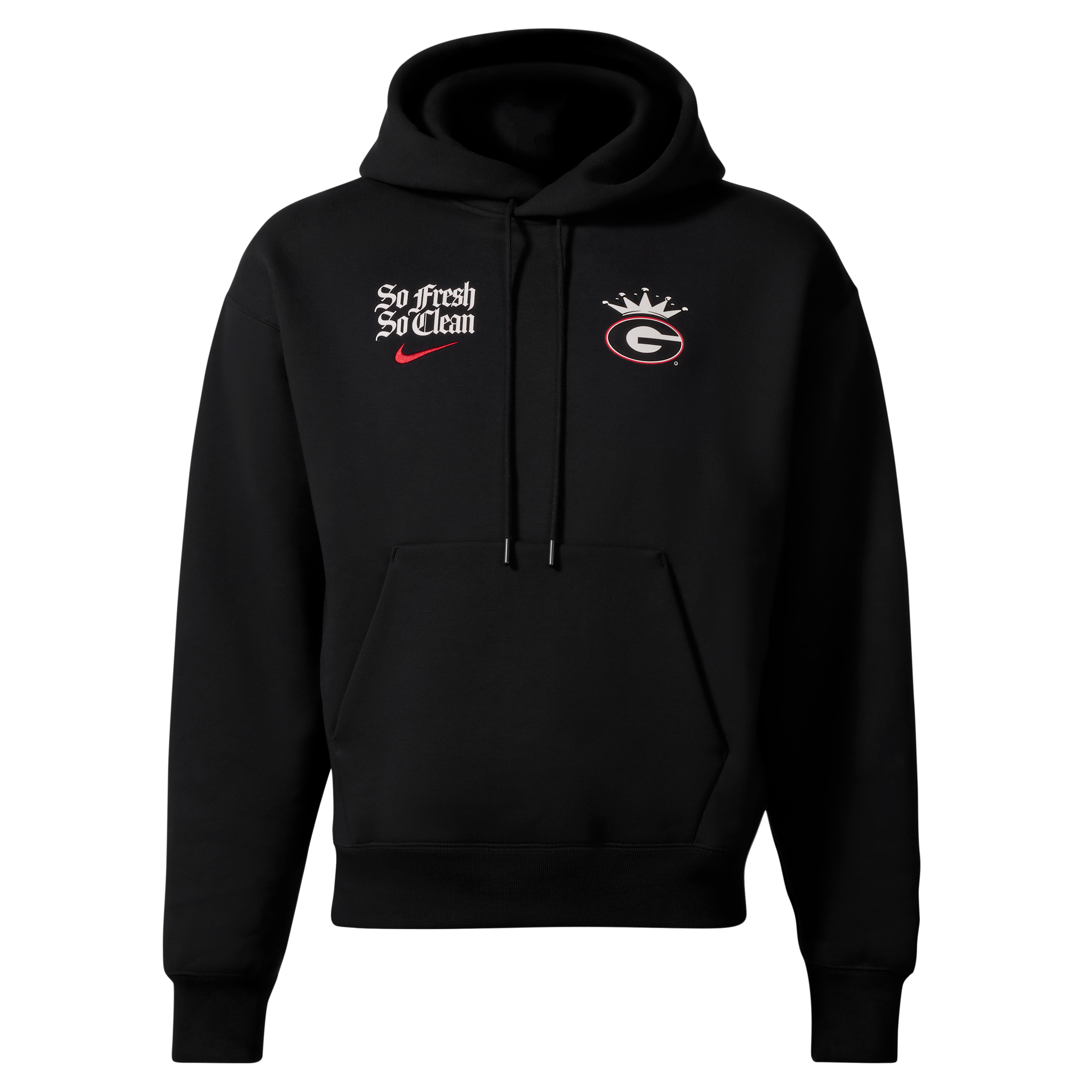 Crown Hoodie Nike Men's x UGA x Outkast in Black | IKOKT017H-BLK