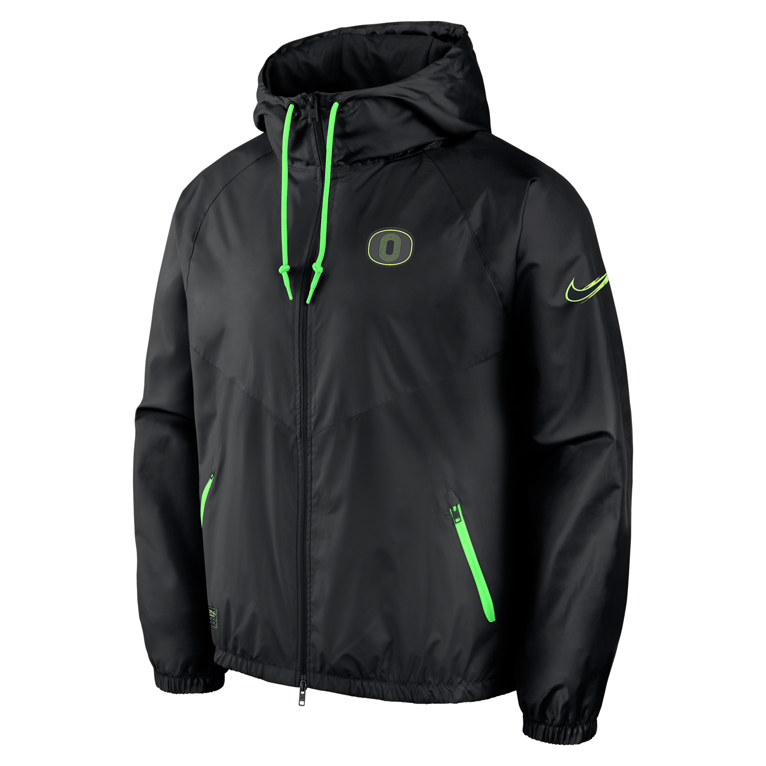 Oregon Origin of Speed Windrunner Nike Men's Storm-FIT College Full-Zip Jacket in Black | 060V0LSMUON-JD7