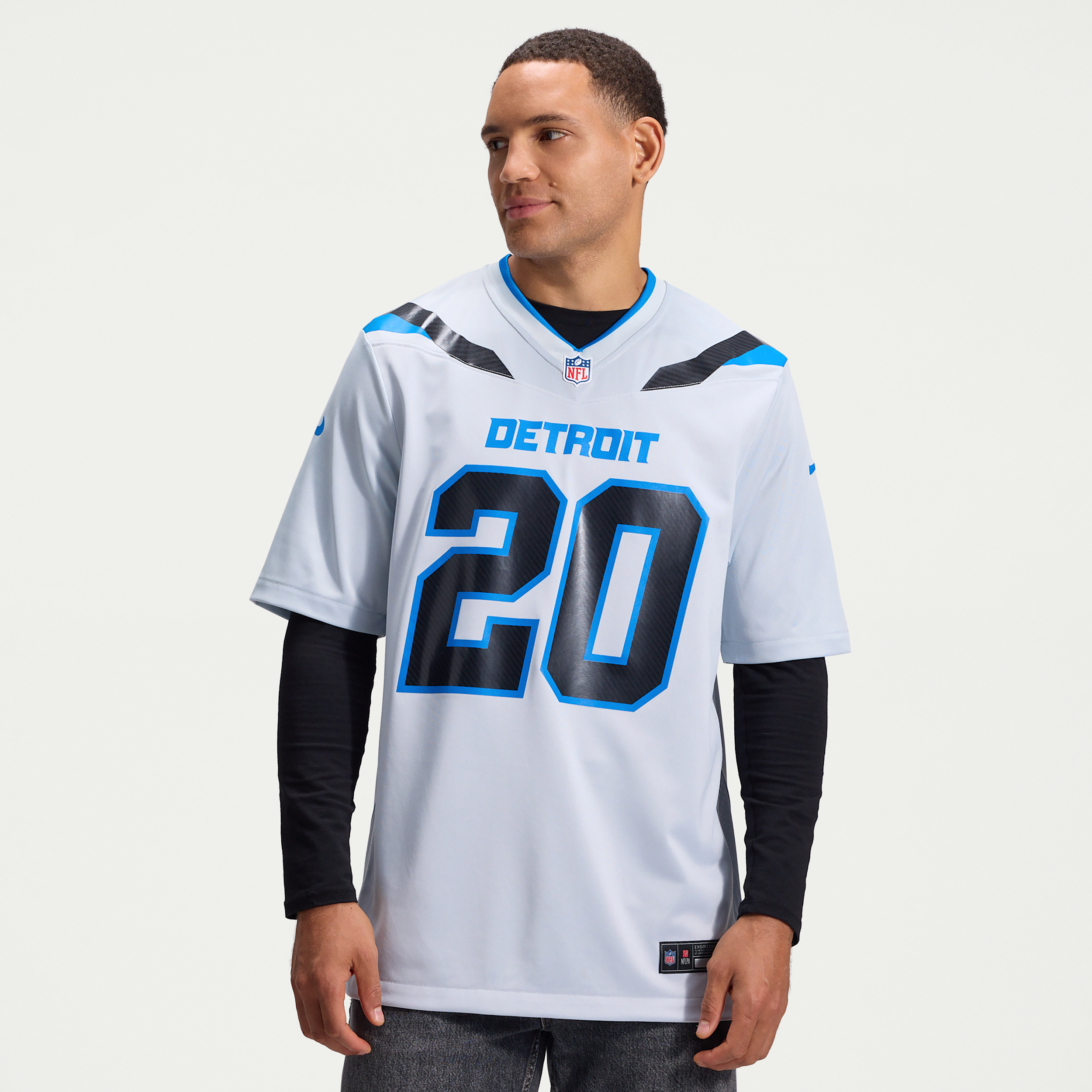 Barry Sanders Detroit Lions Rivalries Collection Nike Men's NFL Game Jersey in Grey | 67NM0JFLW1K-FKY