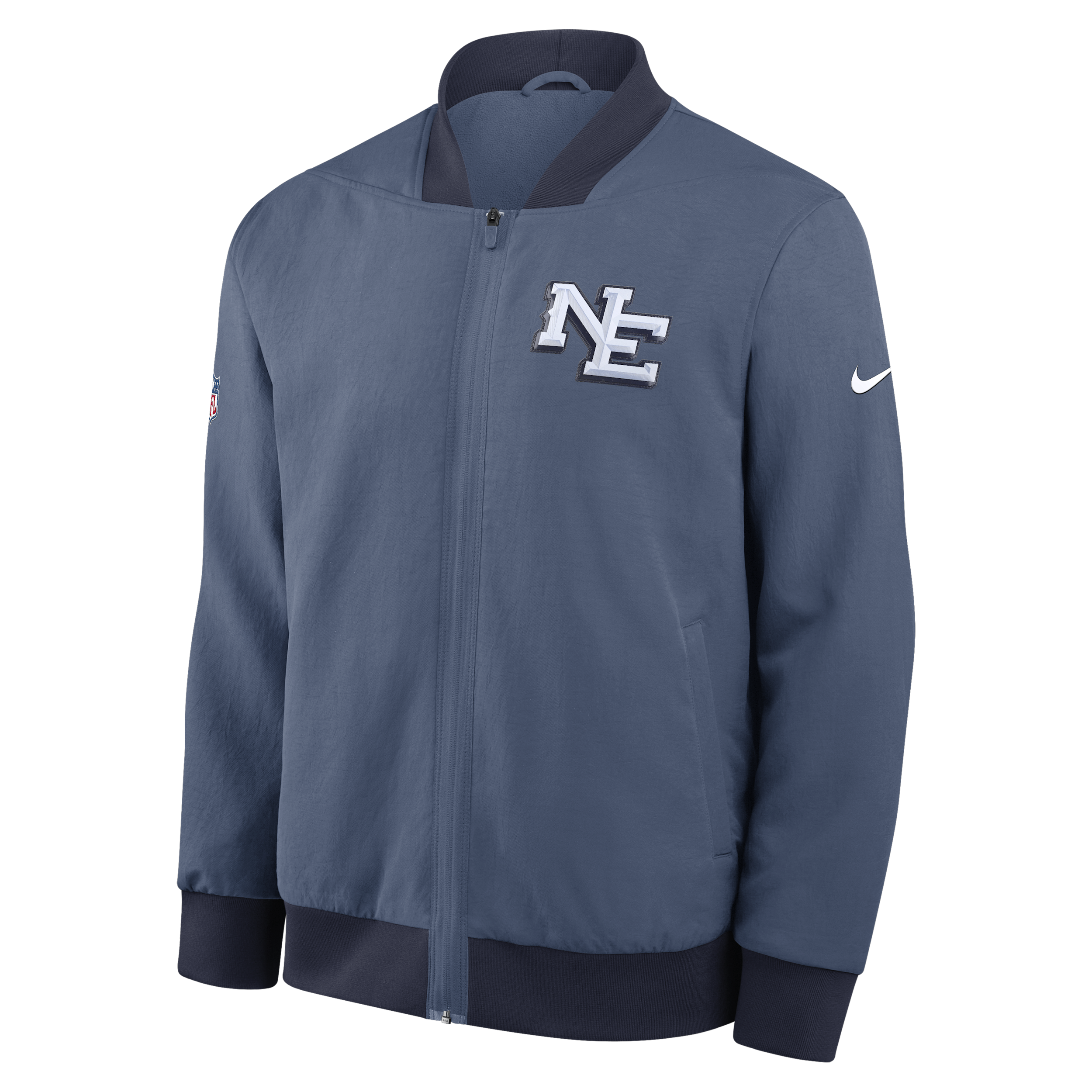 Nike New England Patriots Rivalries Collection Sideline  Men's Nfl Full-zip Bomber Jacket In Animal Print