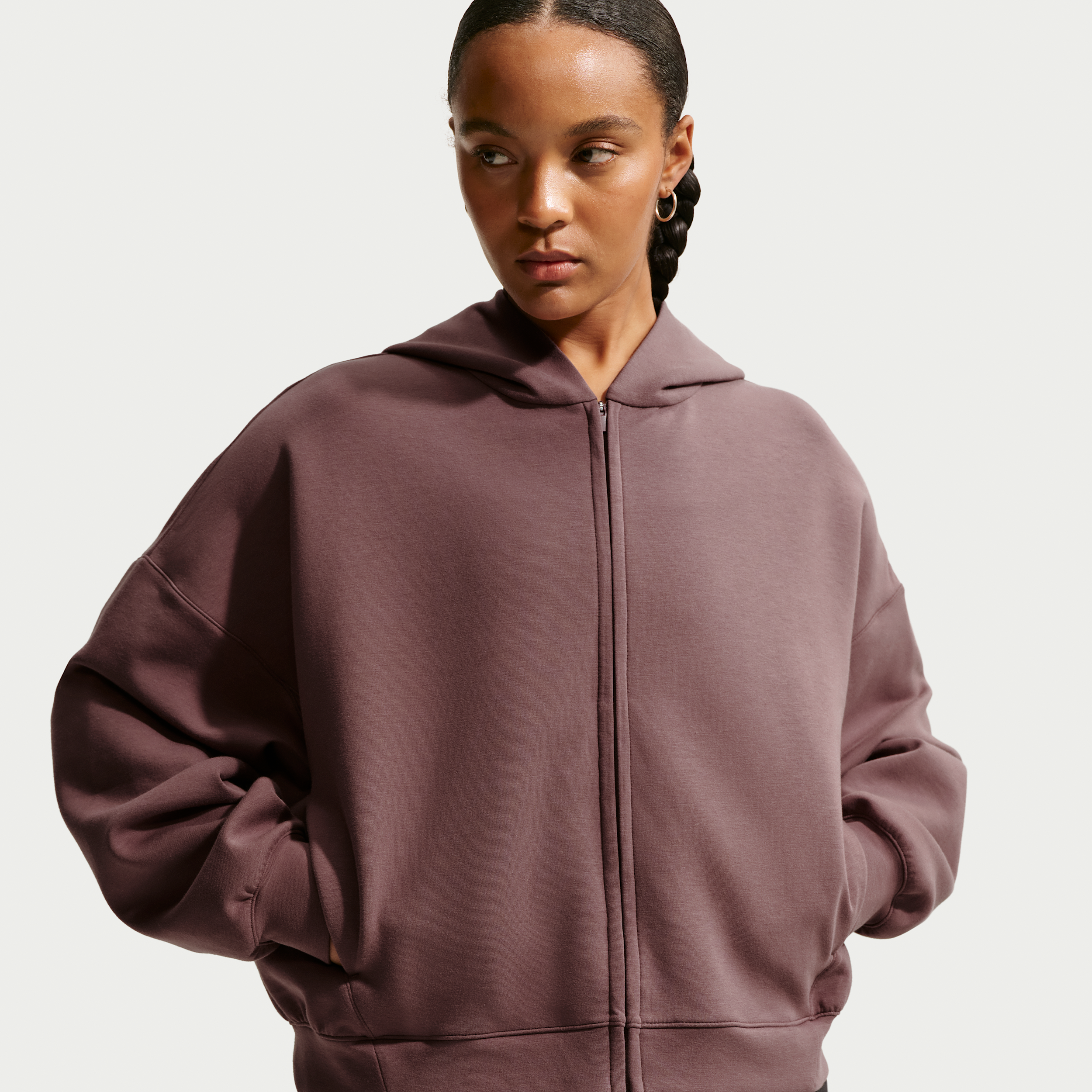 Nike Women's 24.7 ImpossiblySoft Full-Zip Hoodie in Purple | IR1924-502