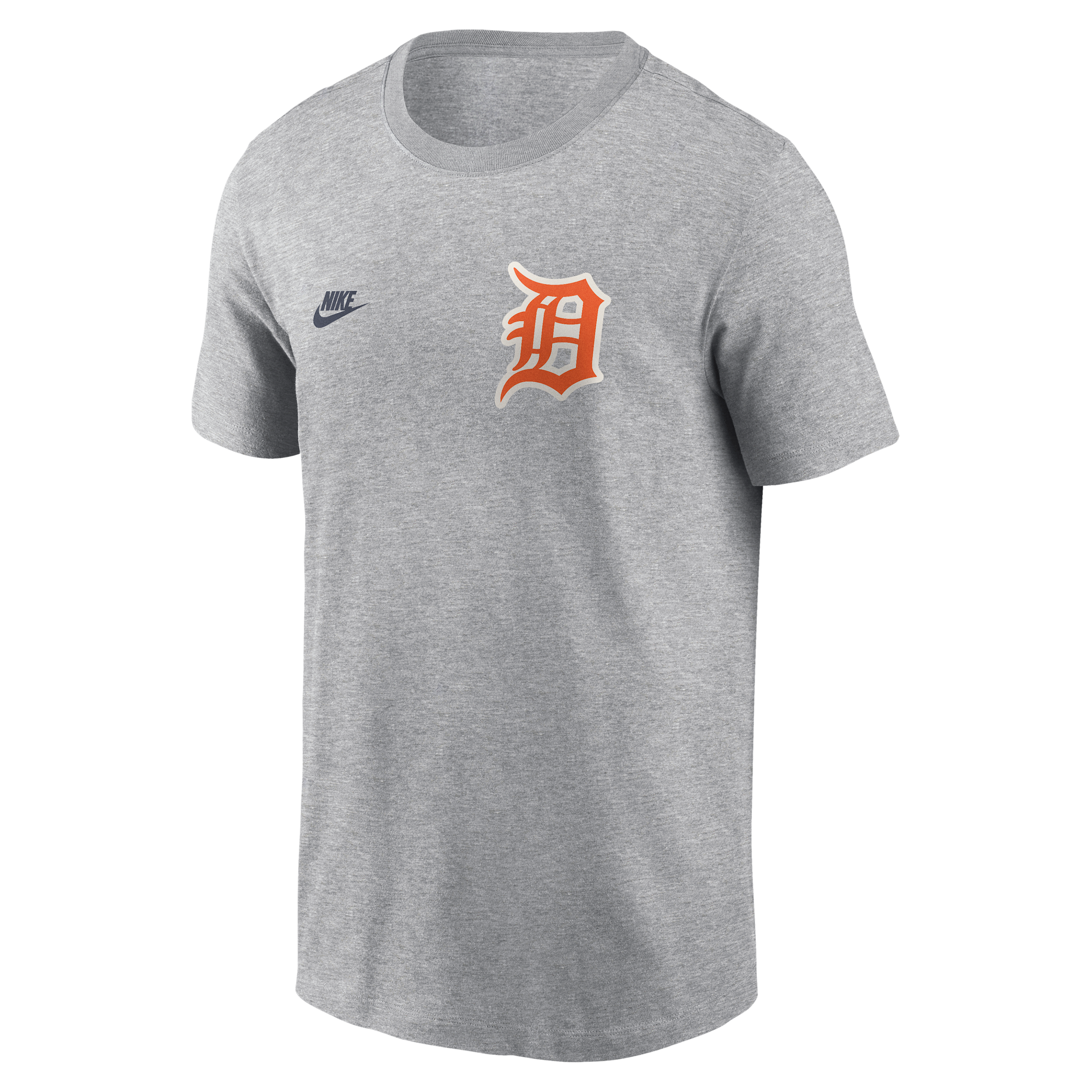 Detroit Tigers Cooperstown 2-Hit Large Logo Nike Men's MLB T-Shirt in Grey | N19906GD61-VFA