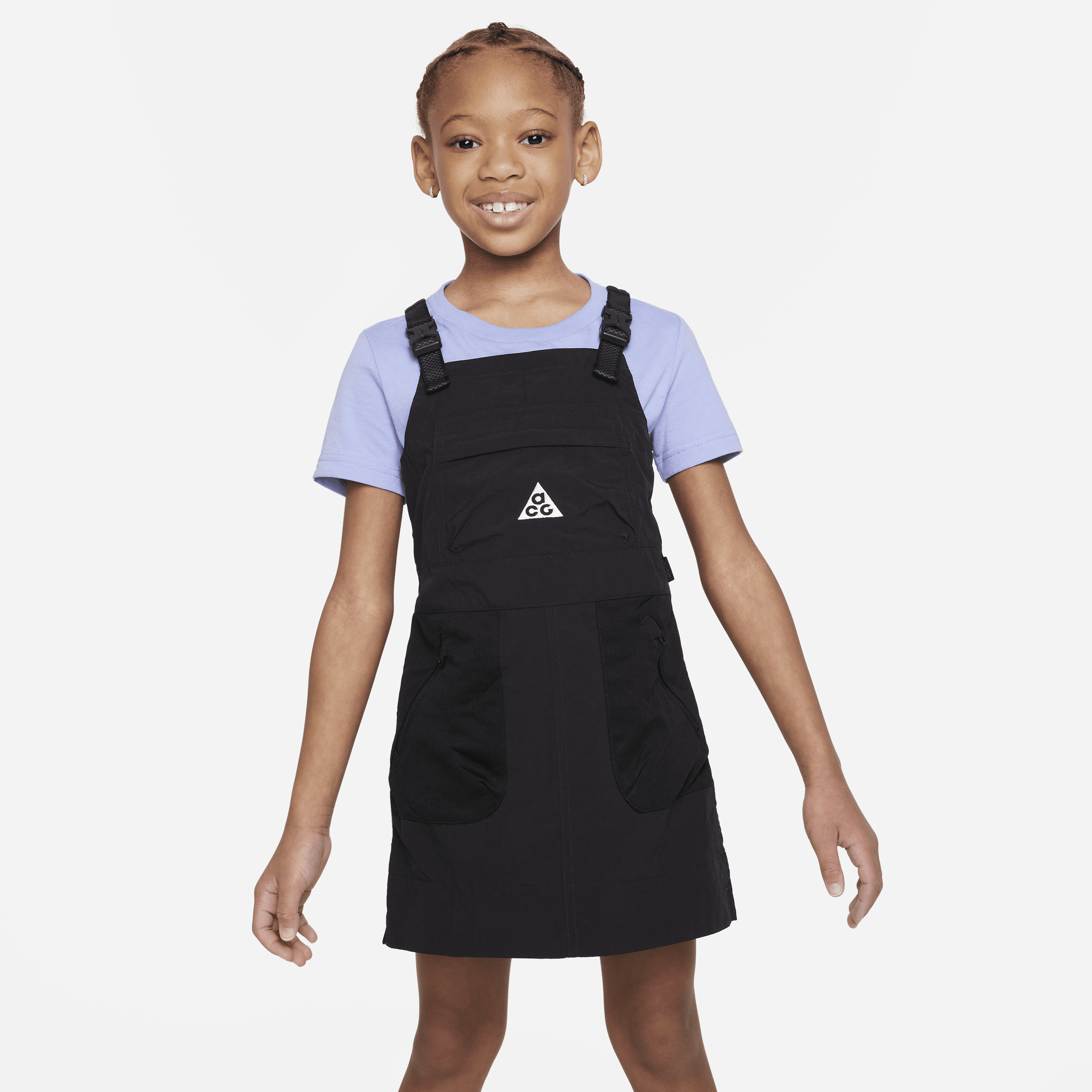 Nike Acg Utility Dress Little Kids' Sustainable Dress In Grey