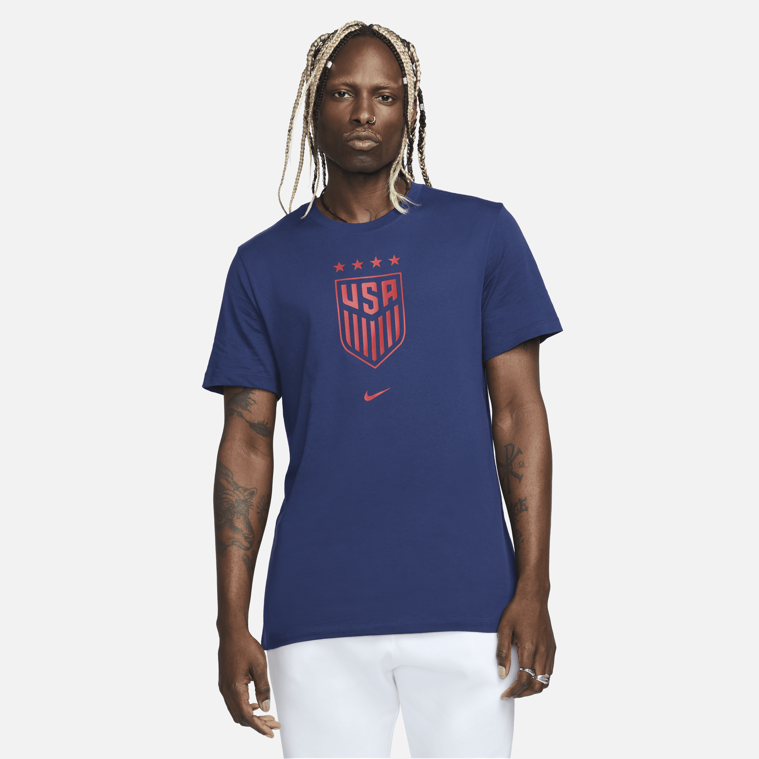 Shop Nike Men's U.s. (4-star) Soccer T-shirt In Blue