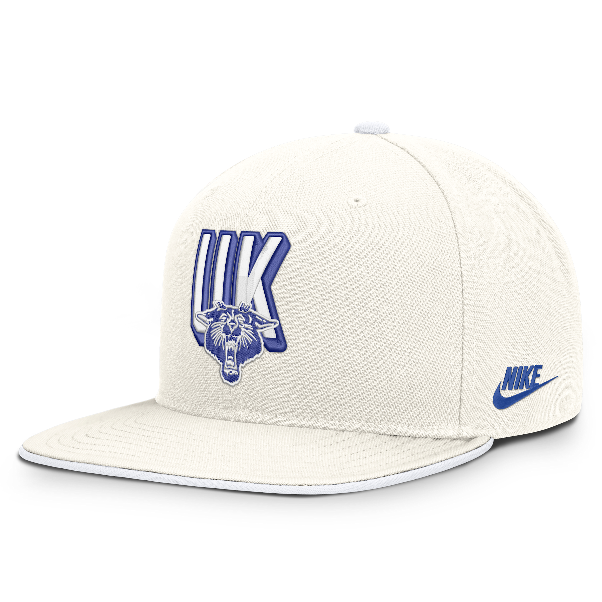 Kentucky Legacy Letter & Mascot Pro Nike Men's Dri-FIT College Adjustable Hat in White | NC120G9GUKV-207