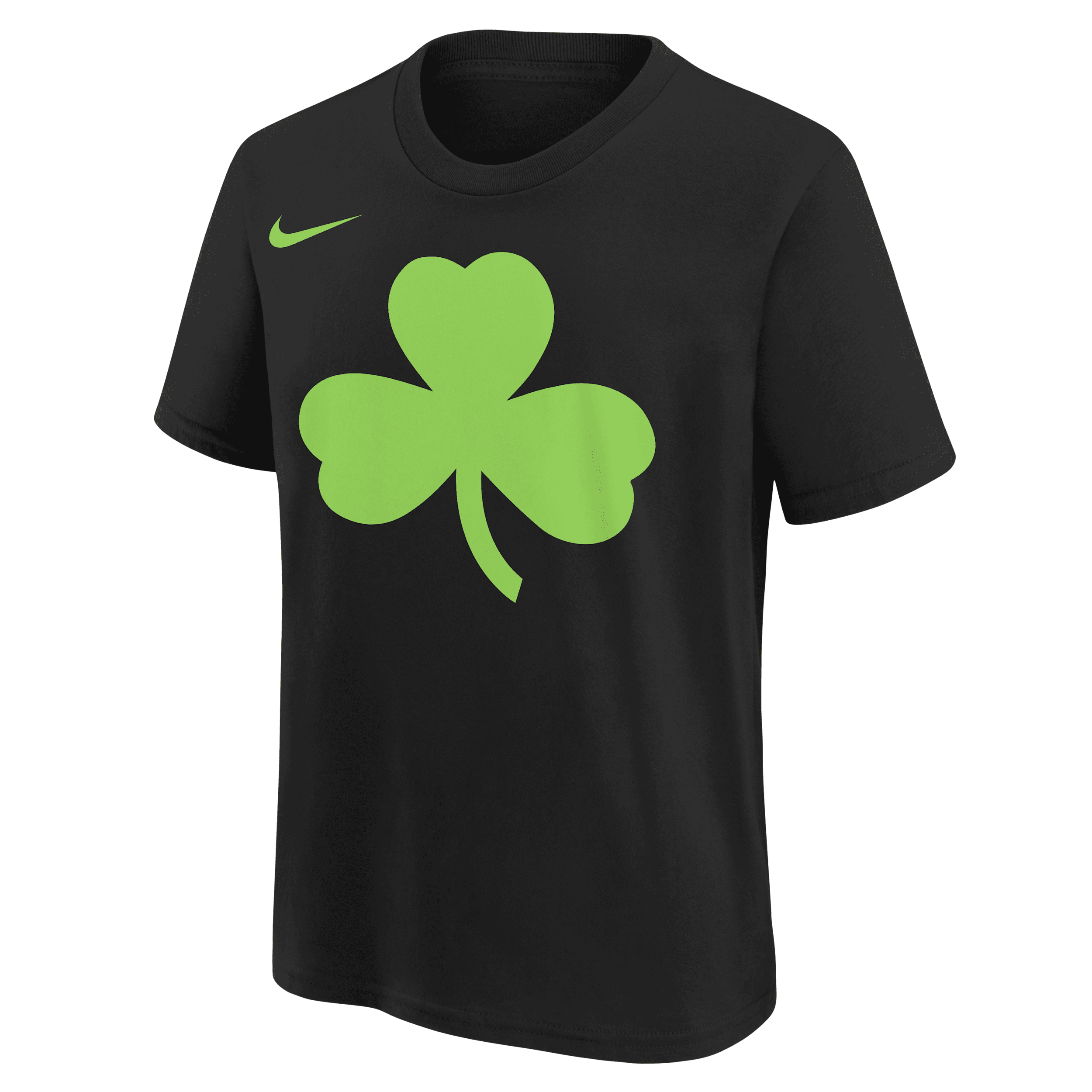 Nike Boston Celtics Essential City Edition Big Kids'  Nba T-shirt In Black