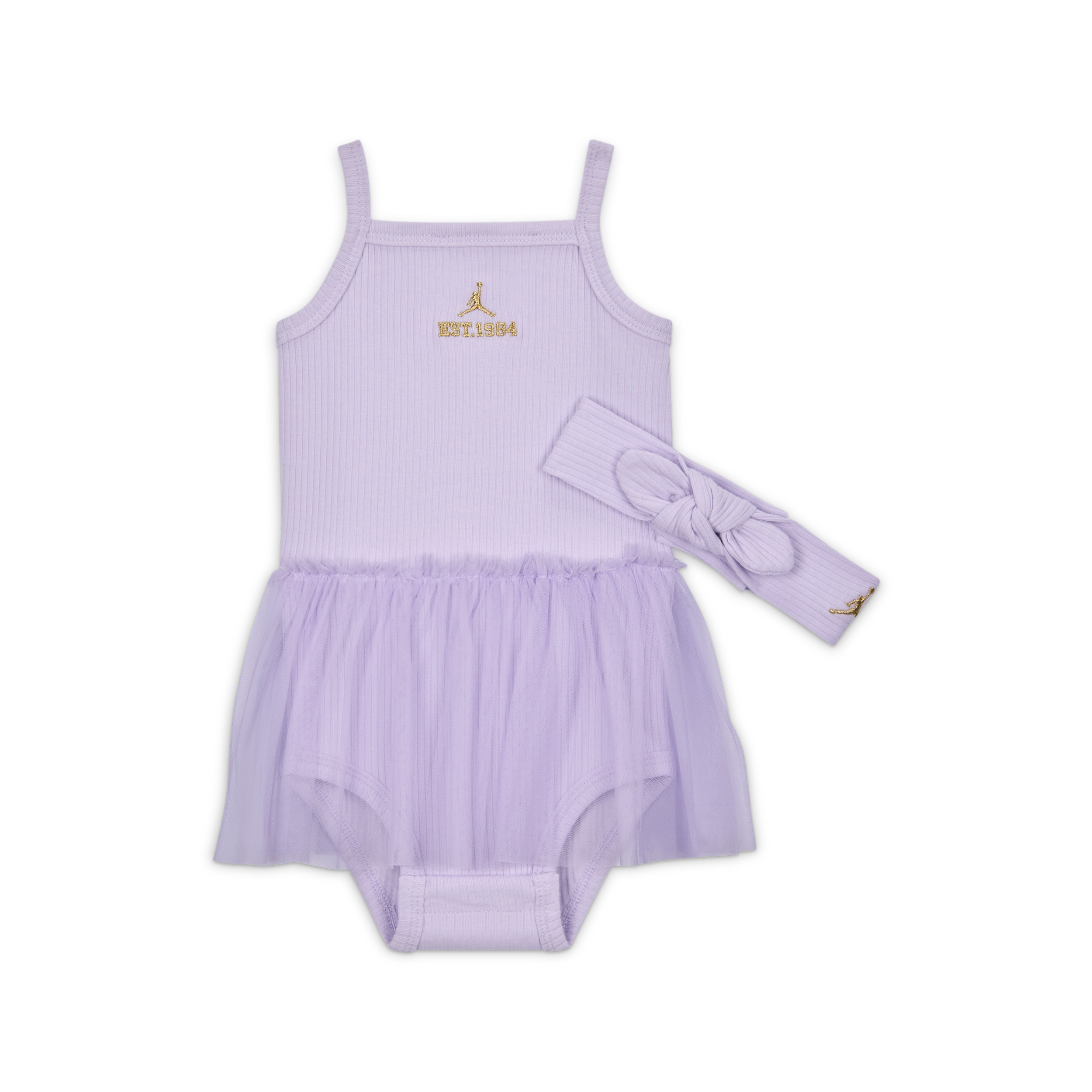 Jordan Baby Tutu Bodysuit and Headband Set in Purple NJ0849-P2W 30$