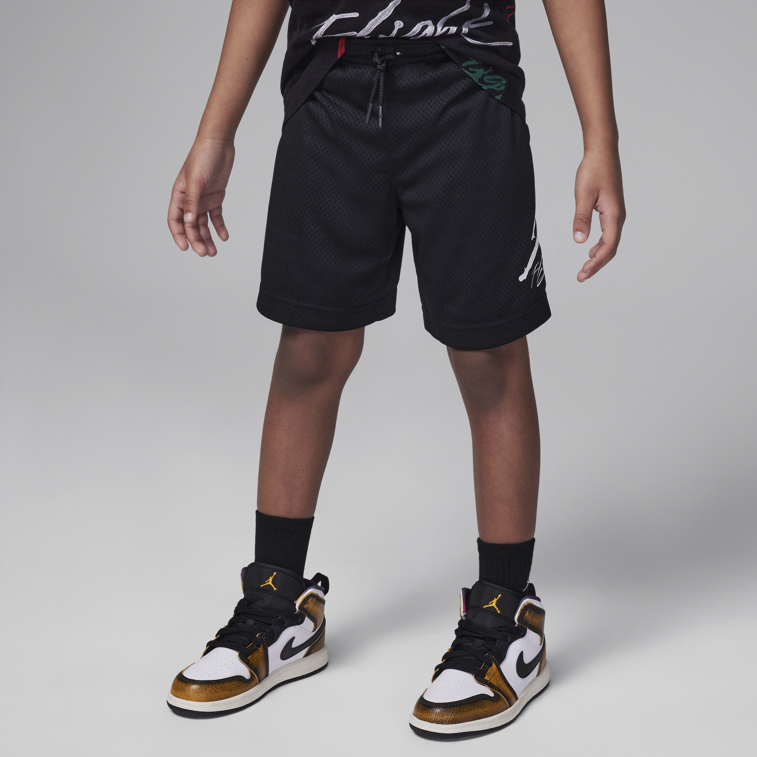 Jordan Dri-fit Mj Essentials Baseline Little Kids' Shorts In Black