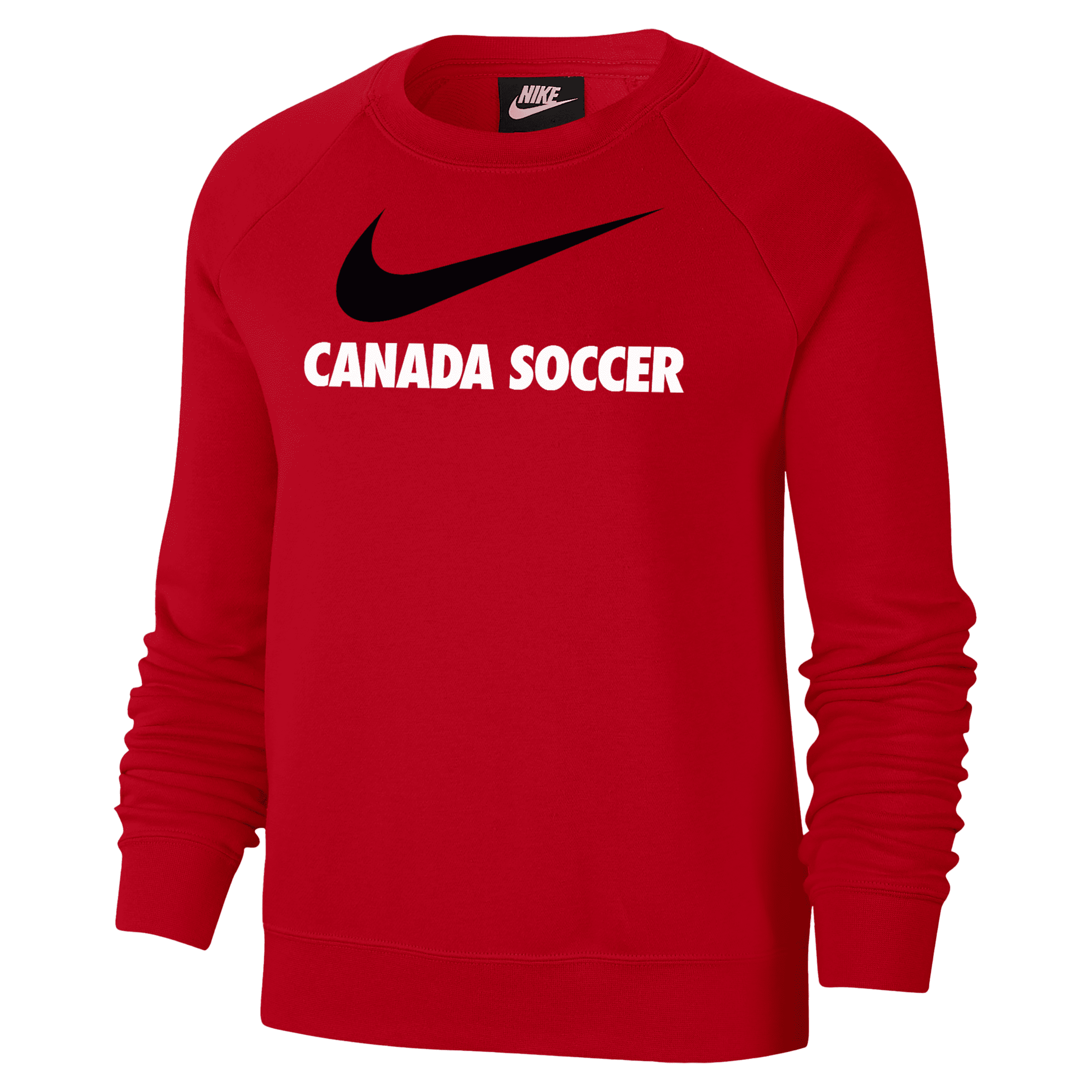 Shop Nike Women's Canada Fleece Varsity Crew-neck Sweatshirt In Red