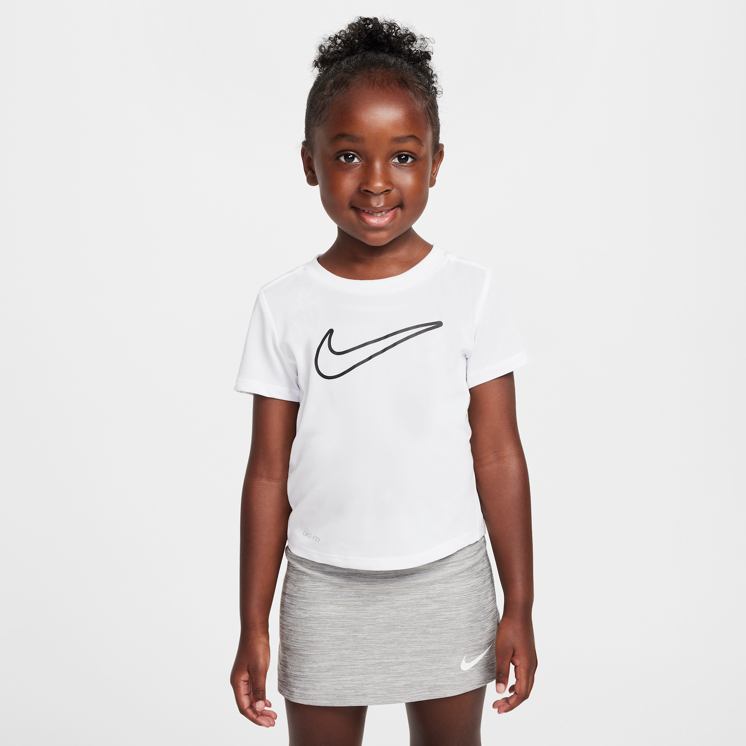 Nike Dri-FIT Toddler Graphic T-Shirt in White | 26M389-001