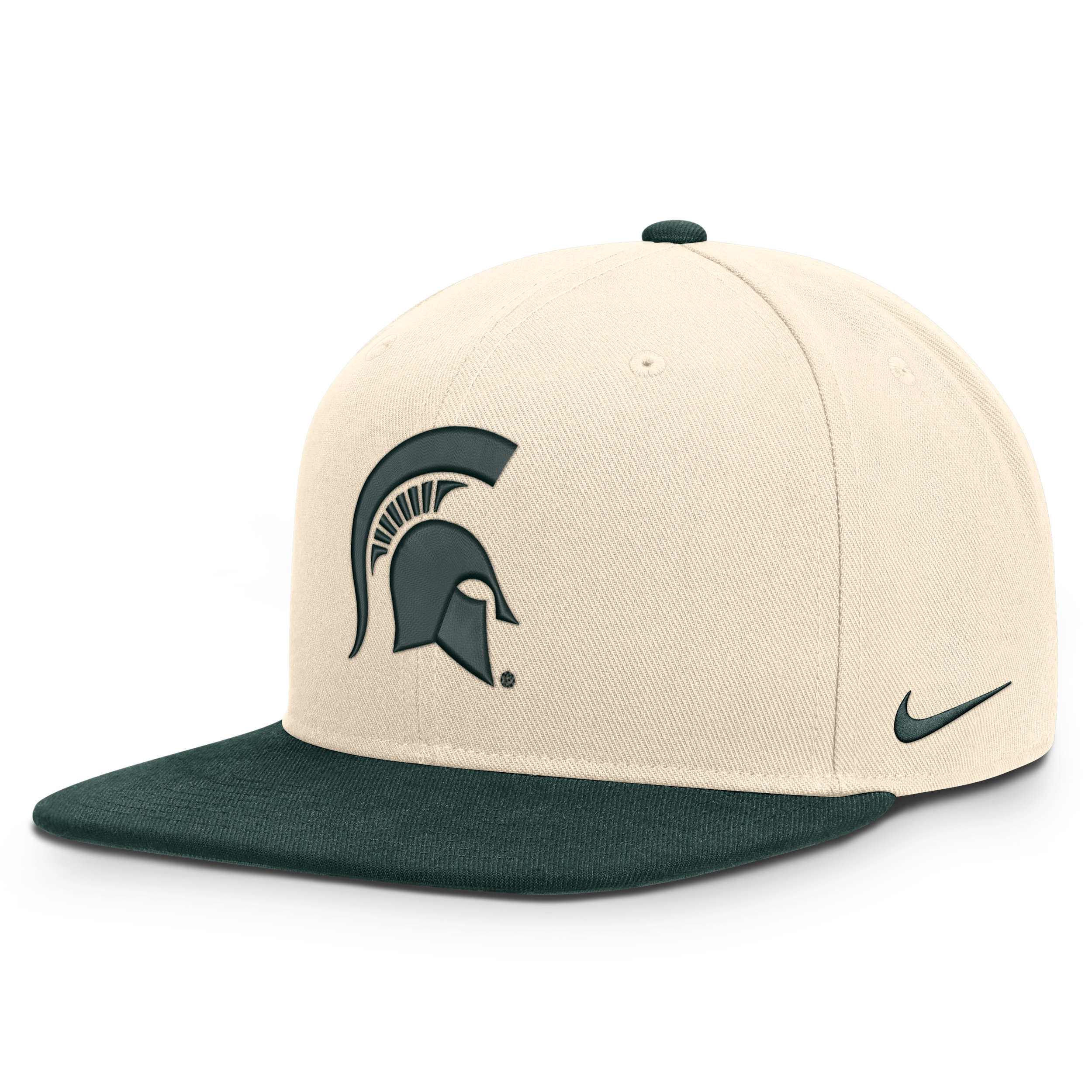 Nike Men's and Women's Natural/Green Michigan State Spartans Campus Prep Snapback Hat - Natural, Green
