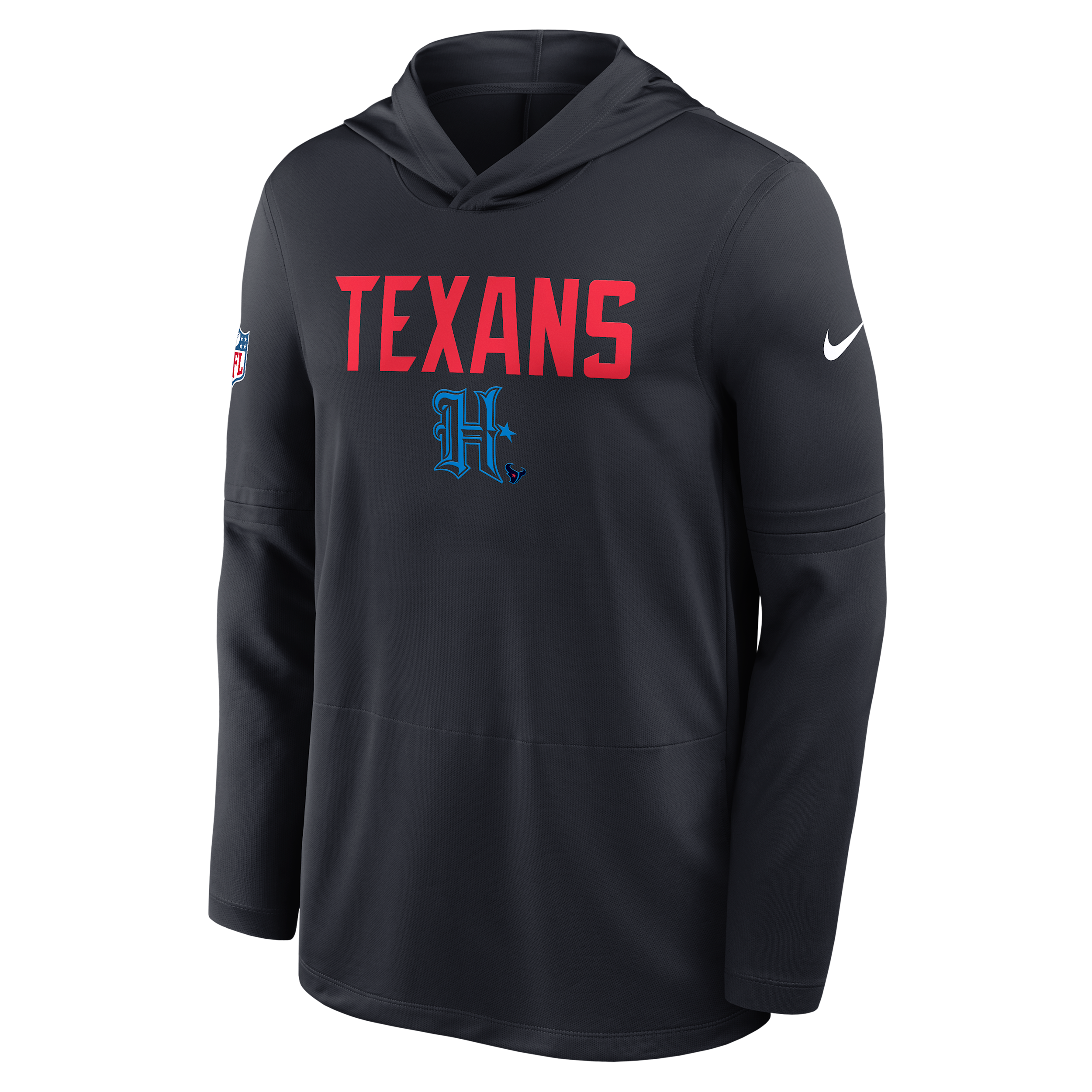 Nike Blue Houston Texans Sideline Alt Pack Dri-fit Lightweight Hooded Top In Blue