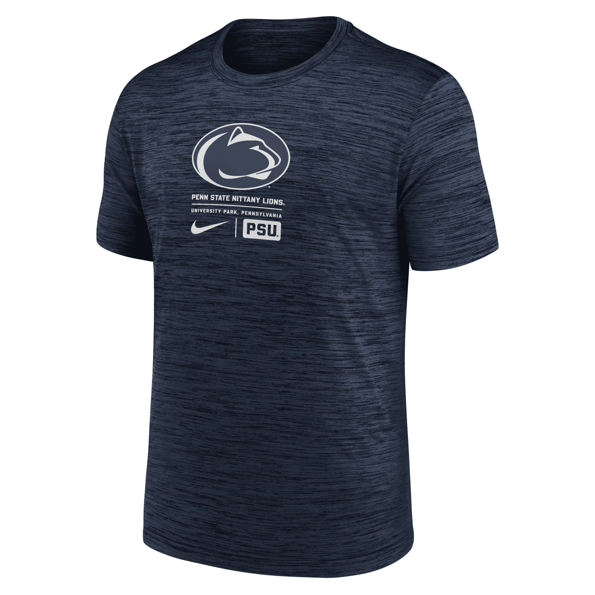 Nike Navy Penn State Nittany Lions Campus Center Block Velocity Performance T-shirt In Blue
