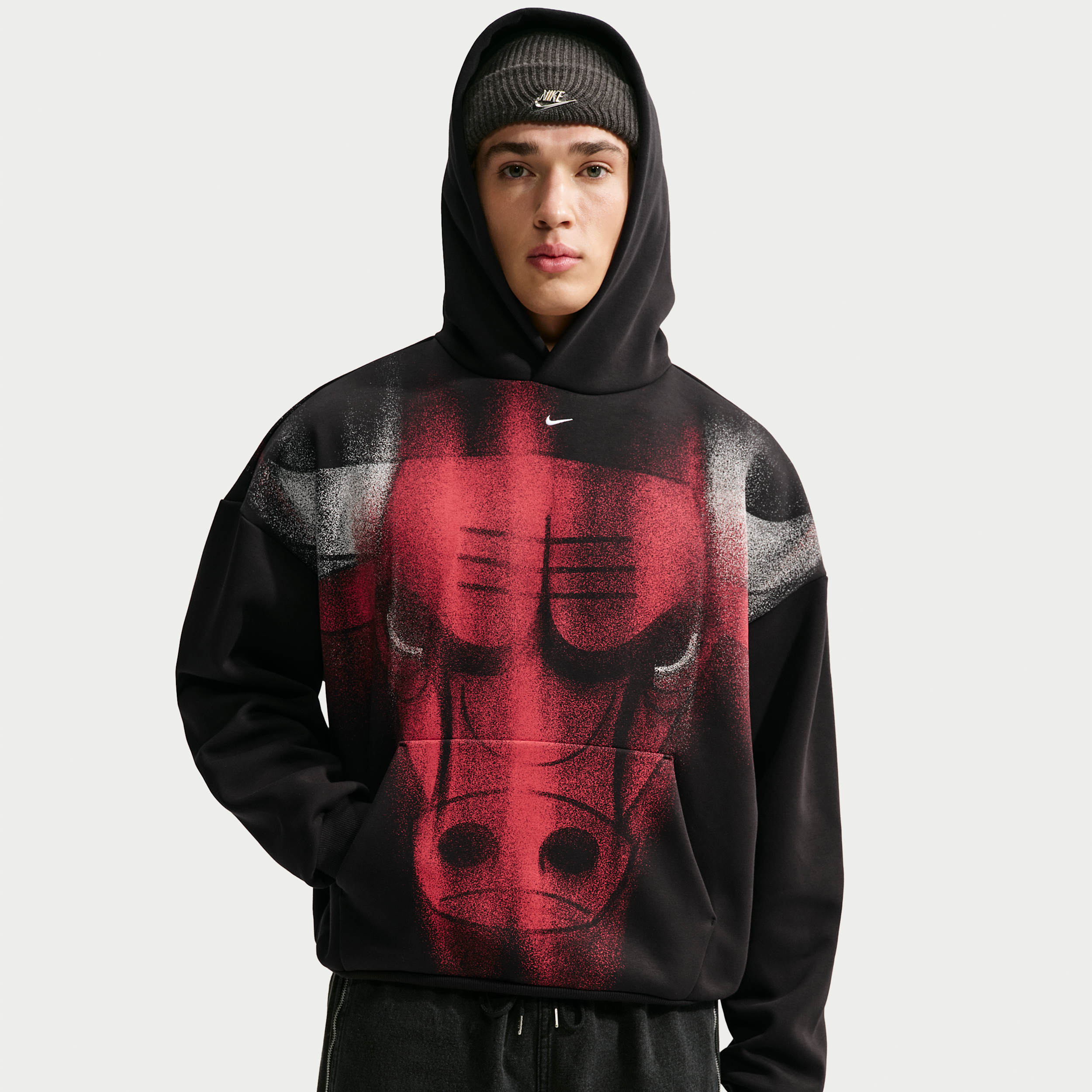Men's Nike Black Chicago Bulls 2026/27 Standard Issue Practice Icon Fleece Pullover Hoodie