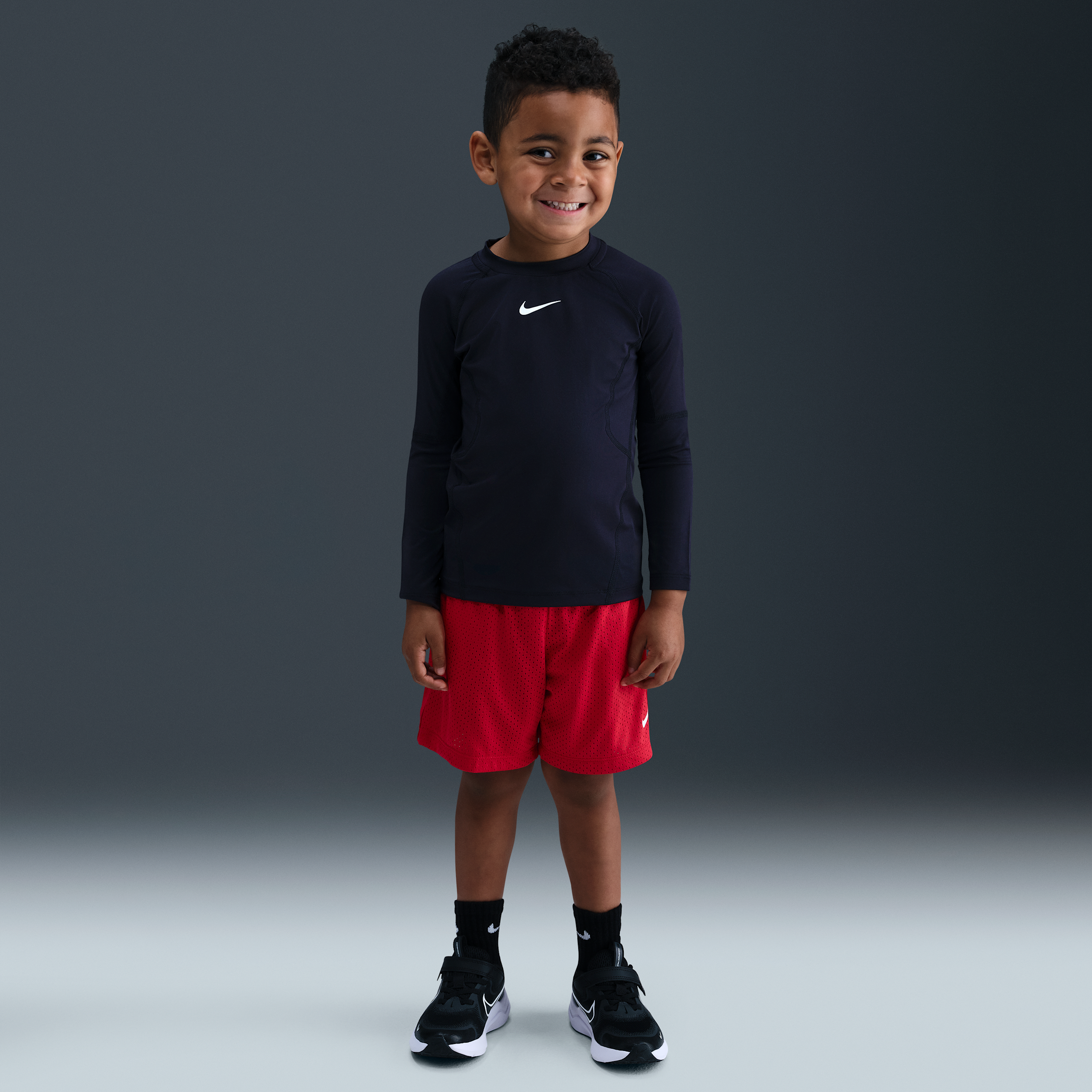 Nike Toddler Boys Dri-fit Mesh Pull-On Shorts - University Red