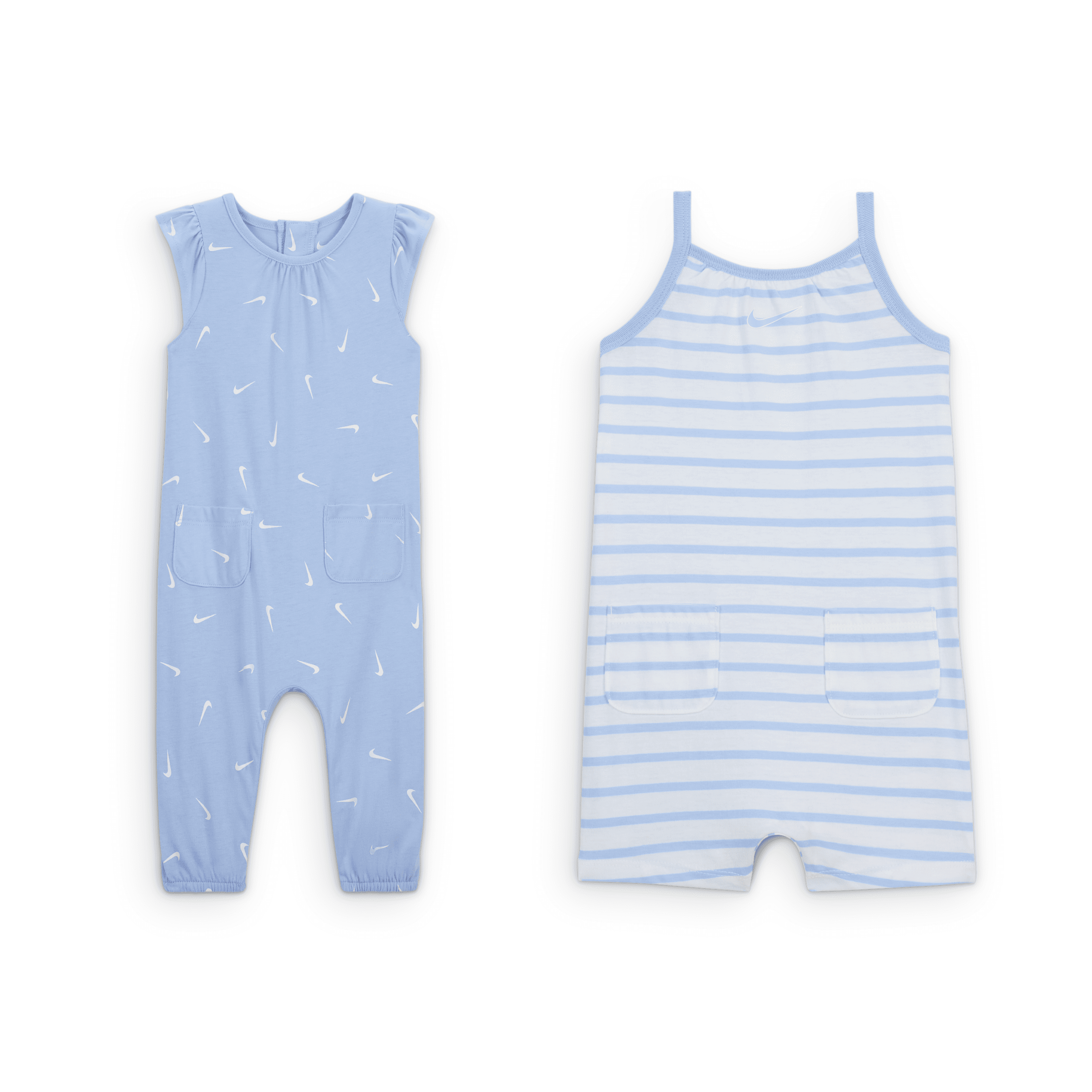 Nike Essentials Baby (0-9m) 2-pack Romper Set In Blue