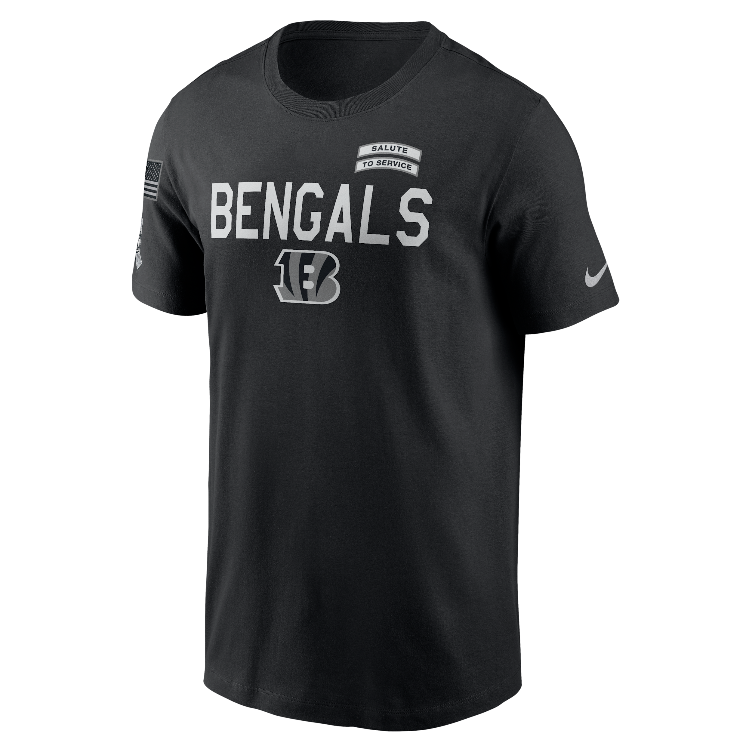 Cincinnati Bengals Salute to Service Sideline Nike Men's Dri-FIT NFL T-Shirt in Black | 02ET00AA2Y-NKC