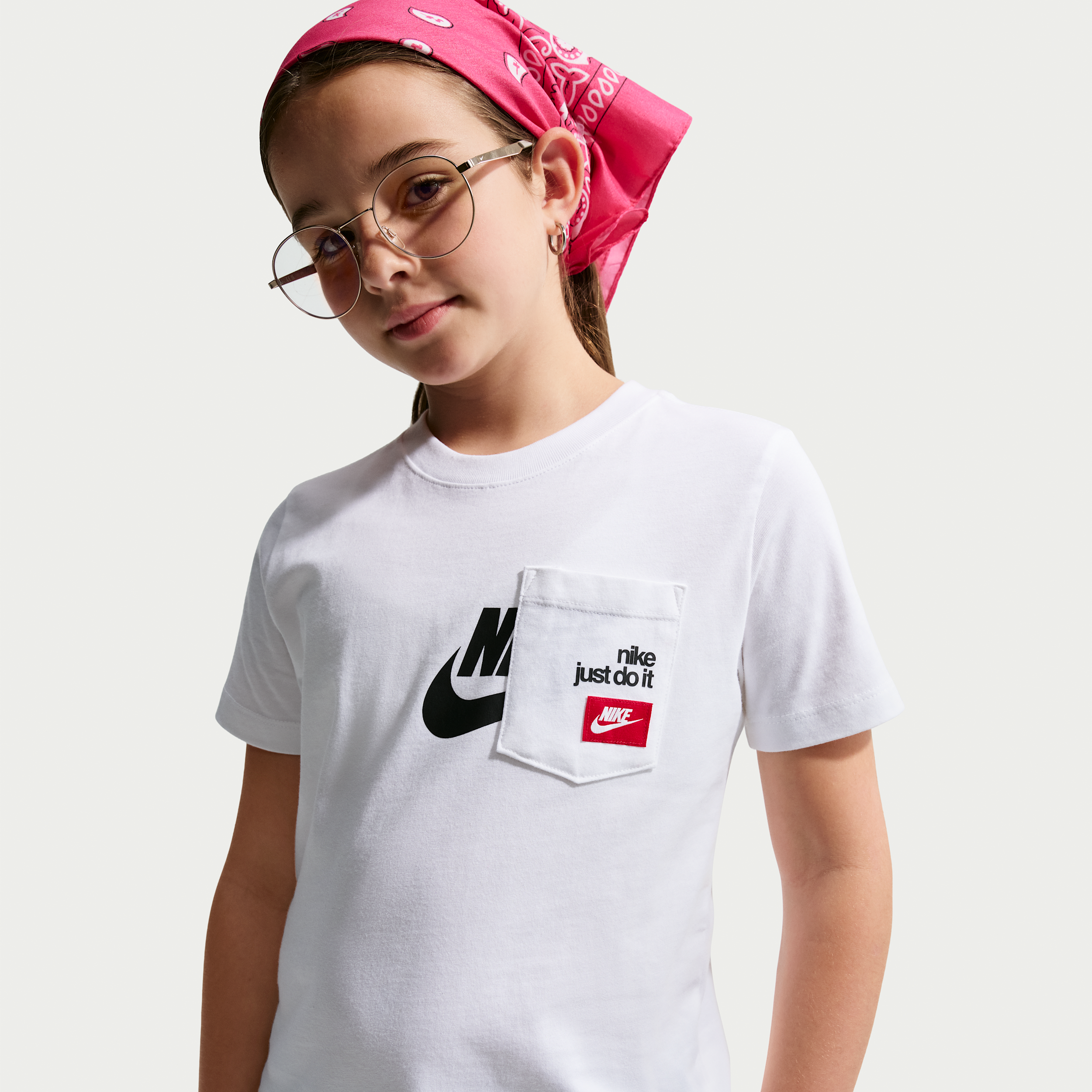 Nike Sportswear Big Kids' T-Shirt in White | IO2030-100