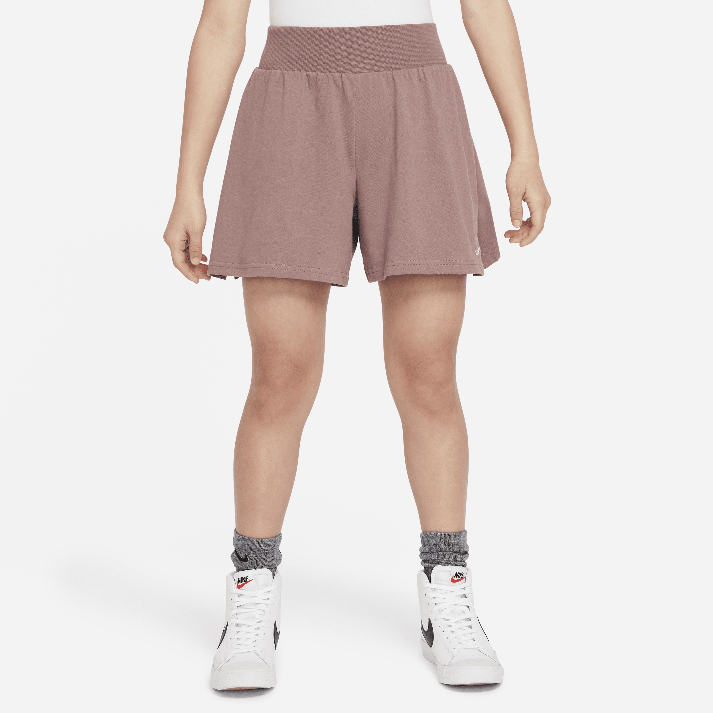 Shop Nike Sportswear Big Kids' (girls') Shorts In Purple