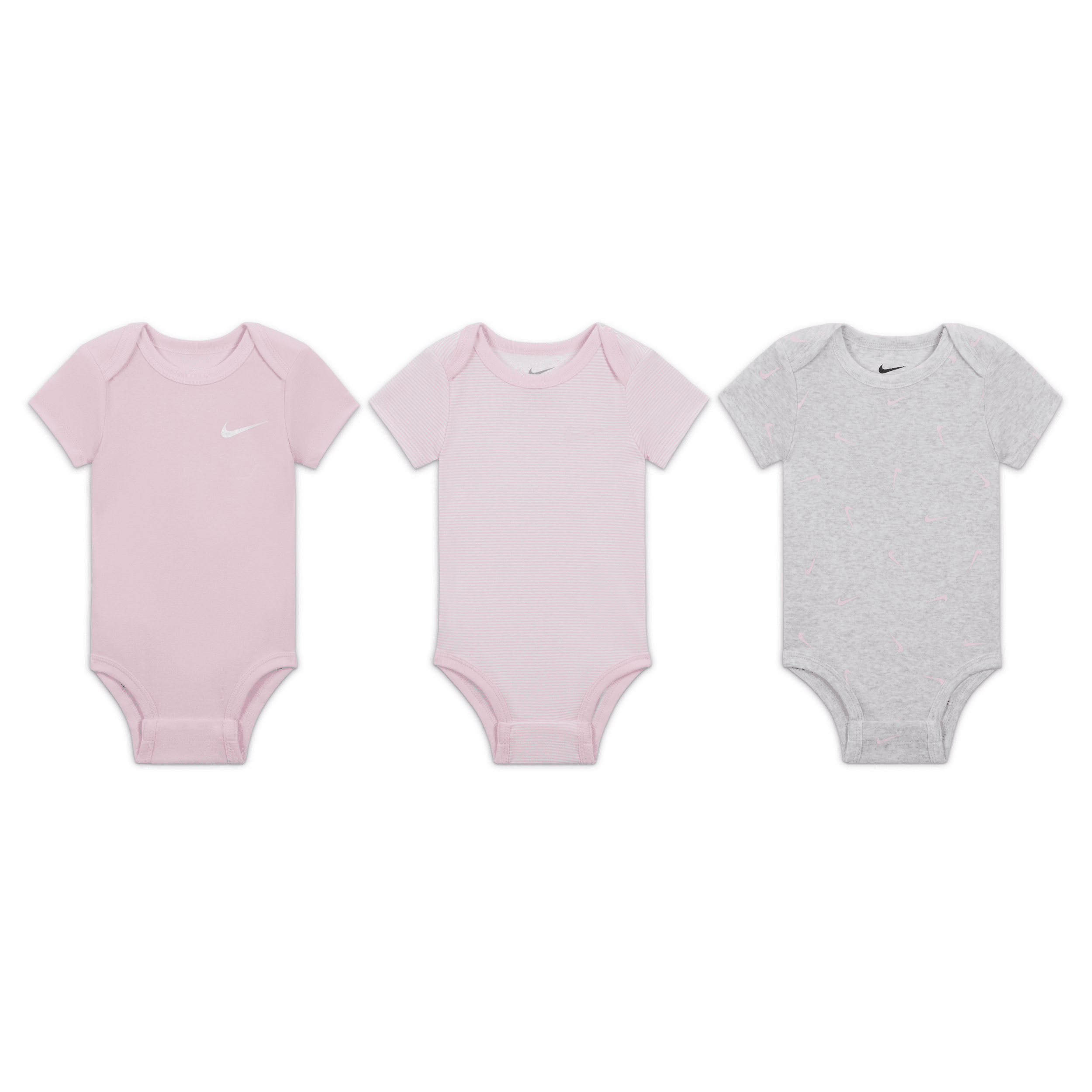 Shop Nike Baby Essentials Baby (0-9m) 3-pack Bodysuits In Multicolor