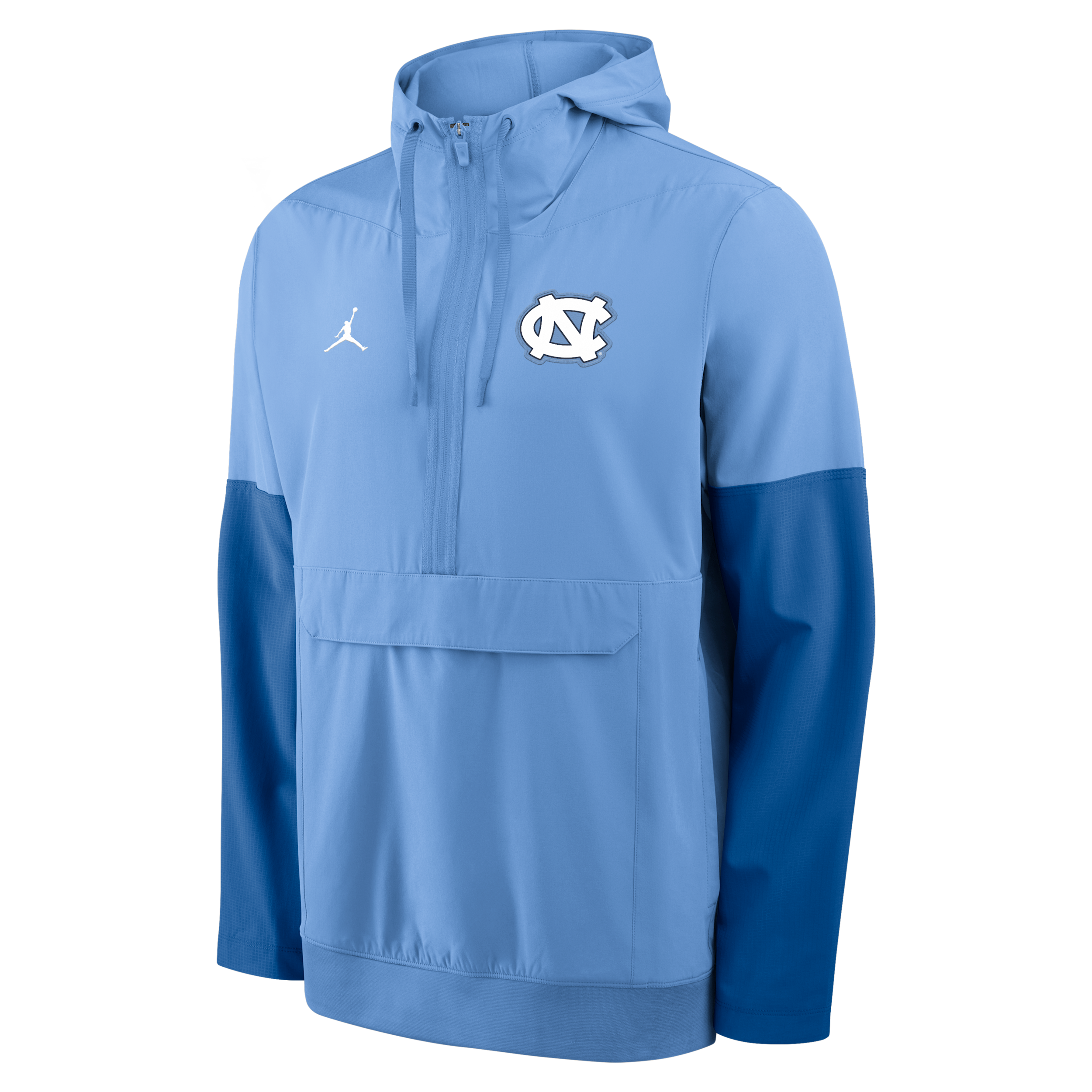 Men's North Carolina Anorak Jordan Brand College 1/2-Zip Hooded Jacket in Blue | 0JAT0DWWNCN-PTU