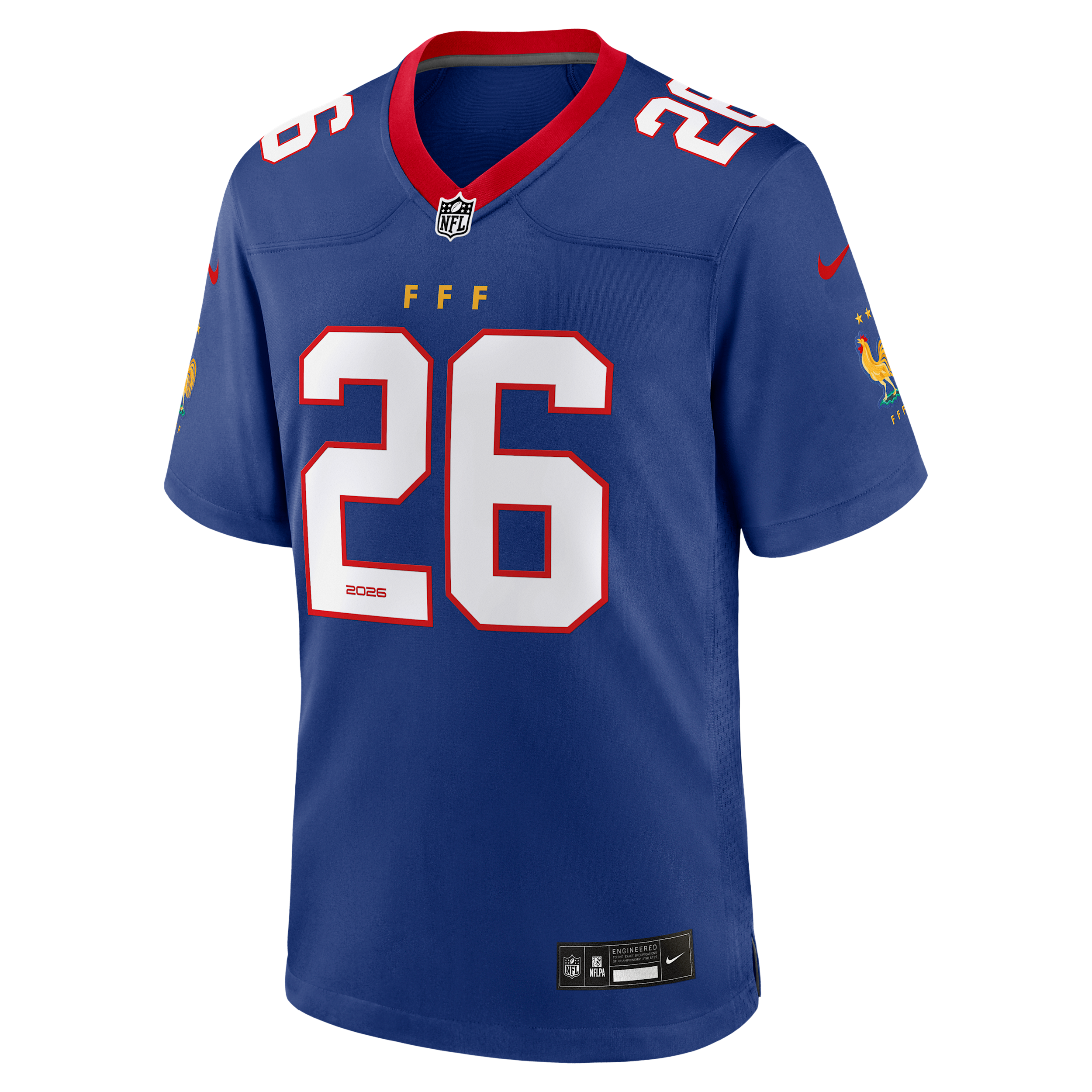 France National Team Nike Men's Soccer x NFL Game Jersey in Blue | 67NM0LTQFAQ-P6T
