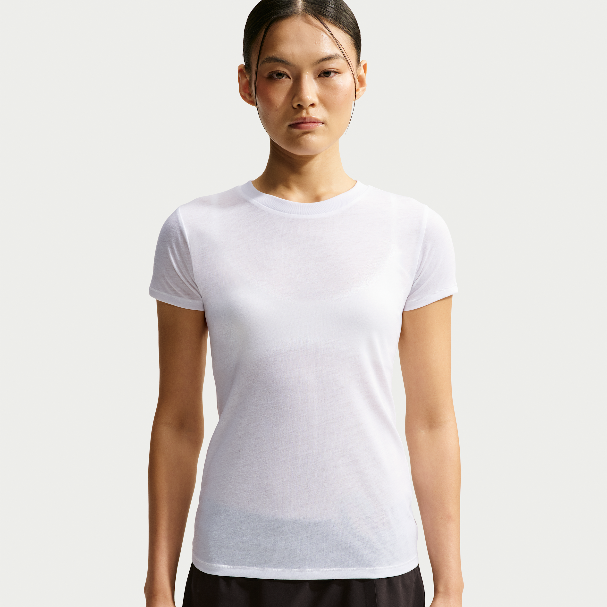 Nike Women's SKIMS Performance Cotton Blend Short-Sleeve Top in White | IV6867-125
