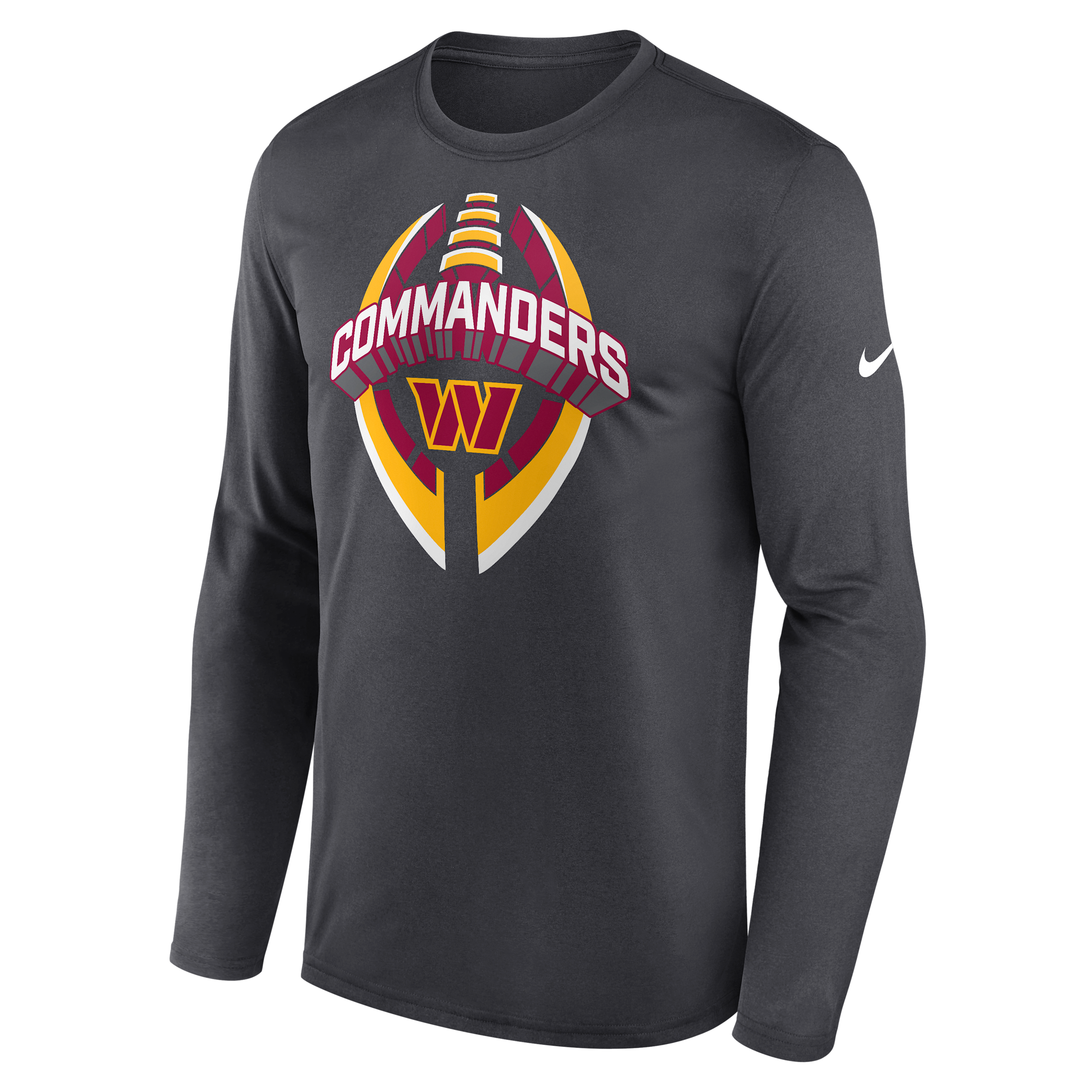 Nike Men's Anthracite Washington Commanders Primetime Legend Icon Performance Long Sleeve T-Shirt - Anthracite
